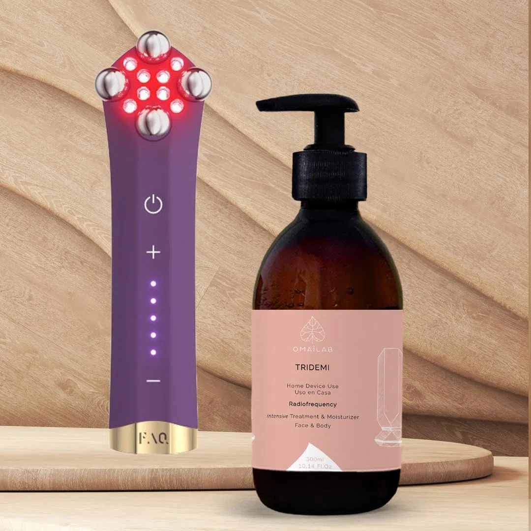 OMAILAB Tridemi Gel conducteur pour radiofréquence, compatible avec tripollar, Anlan, Current Body, traitement intensif visage et corps 300 ml
