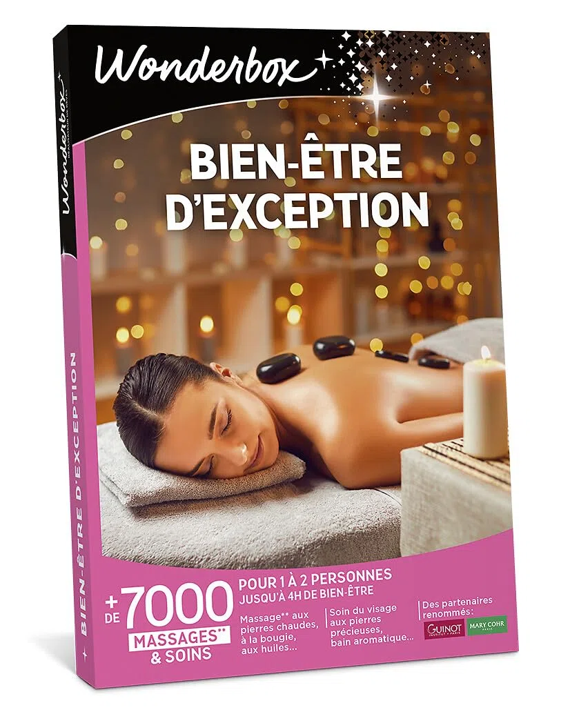 Wonderbox Coffret Cadeau Femme Bien-Etre d'Exception 7000 Soins Rituel Polynésien Massage Bougie Visage Bain Aromatique