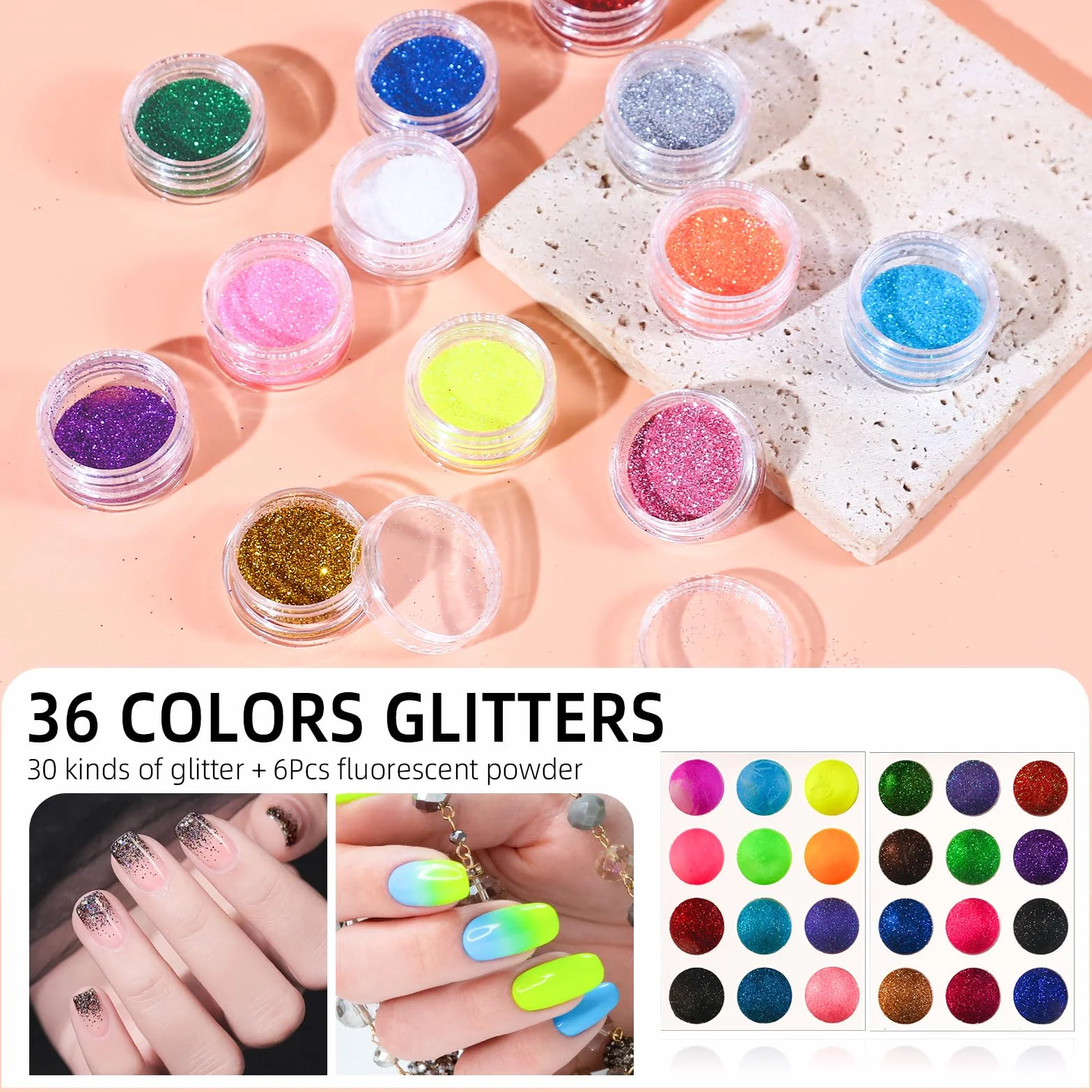 Kit de studio à ongles, poudre acrylique 30 ml avec liquide, ponceuse et lampe UV pour ongles en gel, nail art