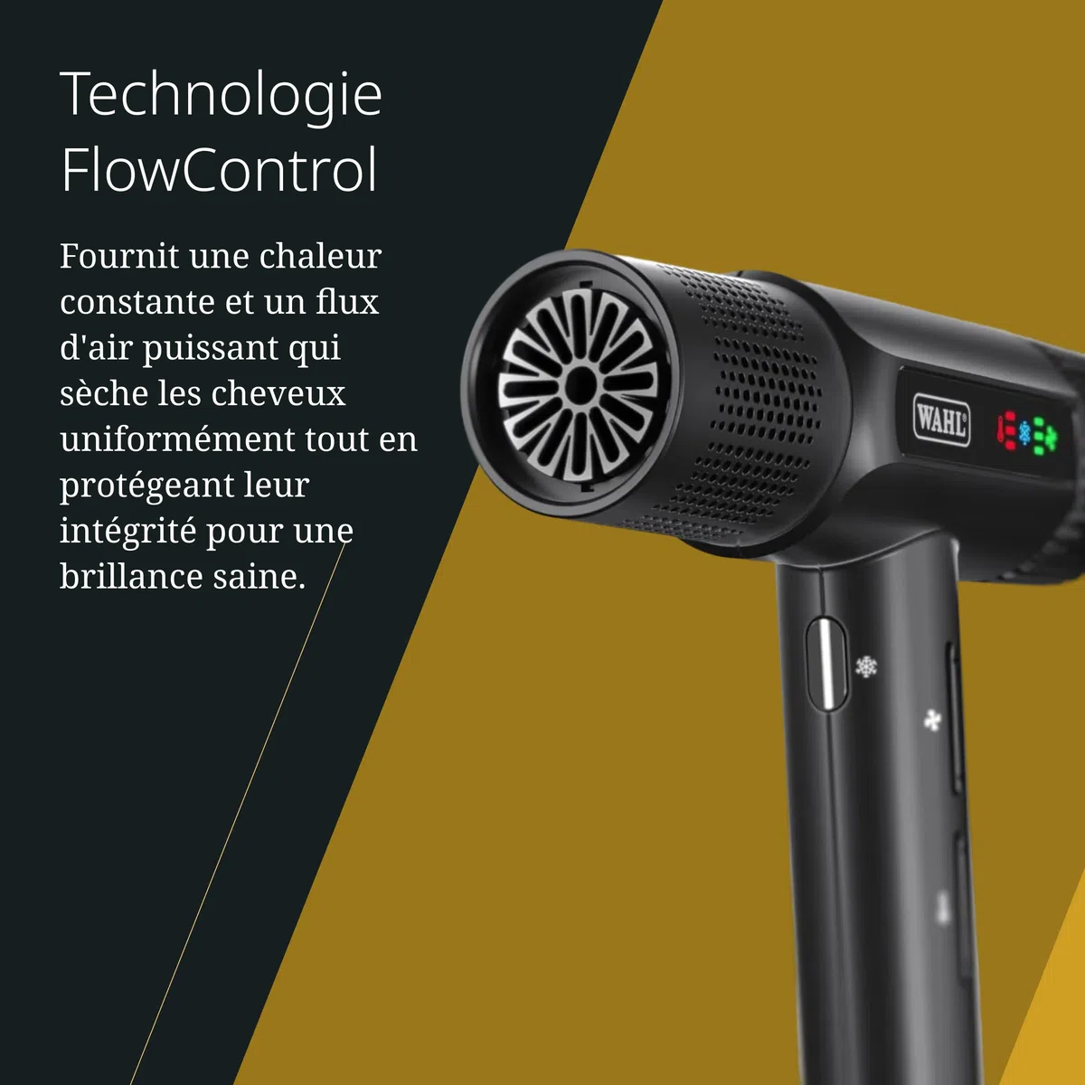 Wahl Vanquish - Sèche-cheveux professionnel - Séchage rapide - Avec embouts magnétiques et diffuseur - Noir