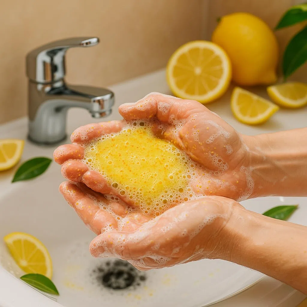 Savon Microbilles Mains 5L Sans Solvant Avec Pompe Intégrée | Parfum Citron - Format Economique 5L
