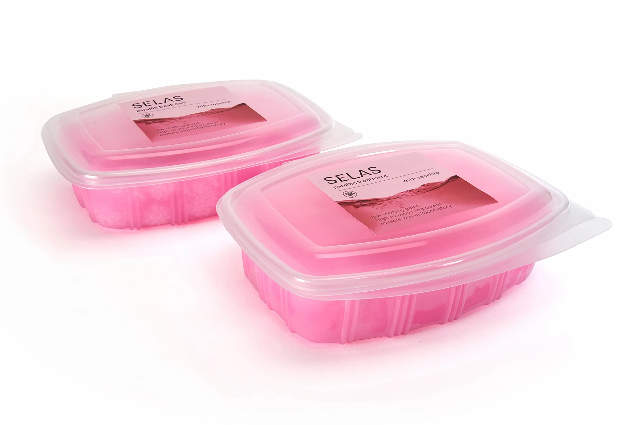 Paraffine de rose Mosqueta. Pack de 2.600 ml (980 g x 2 pièces) SELAS. Pour les traitements thérapeutiques et esthétiques des mains et des pieds.