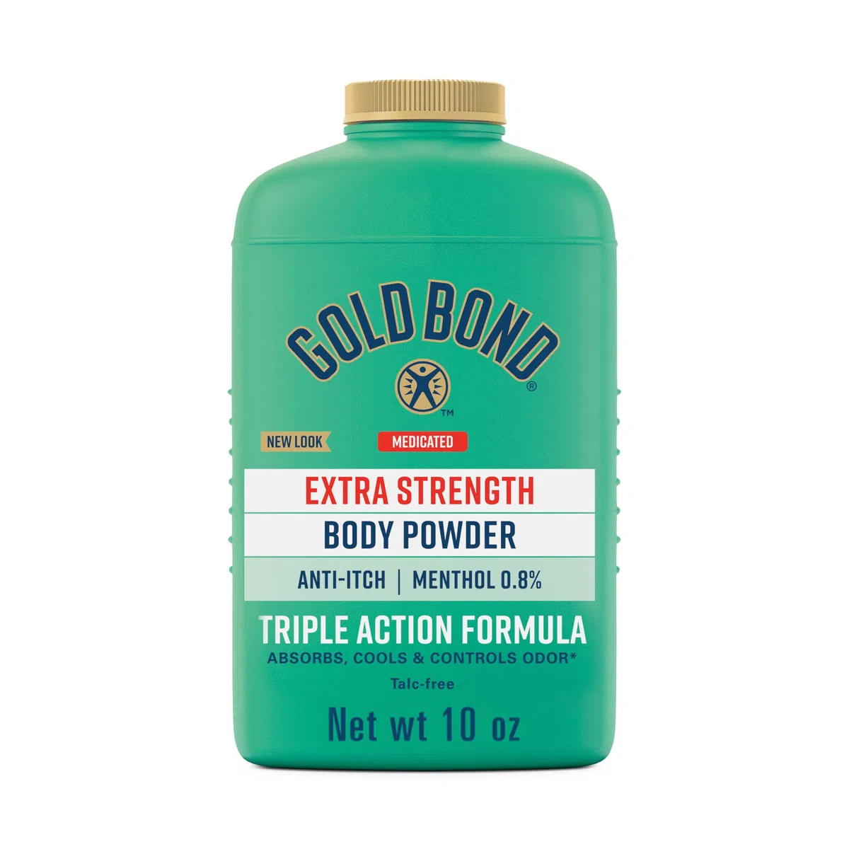 Gold Bond Poudre corporelle médicinale sans talc extra forte, 10 oz, pour refroidissement, absorption et soulagement