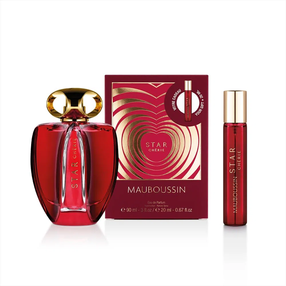 Mauboussin - Star Chérie 90ml + 20ml (Travel Spray) - Eau de Parfum Femme - Senteur Florale, Orientale, Fruitée & Gourmande