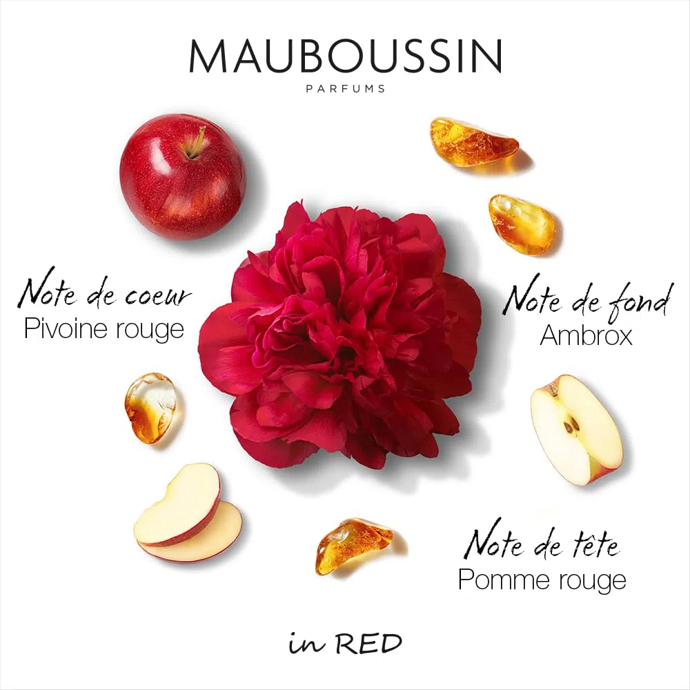 Mauboussin - Coffret In Red : Eau de Parfum 100ml, Gel Douche 90ml & Lait Corps 90ml
