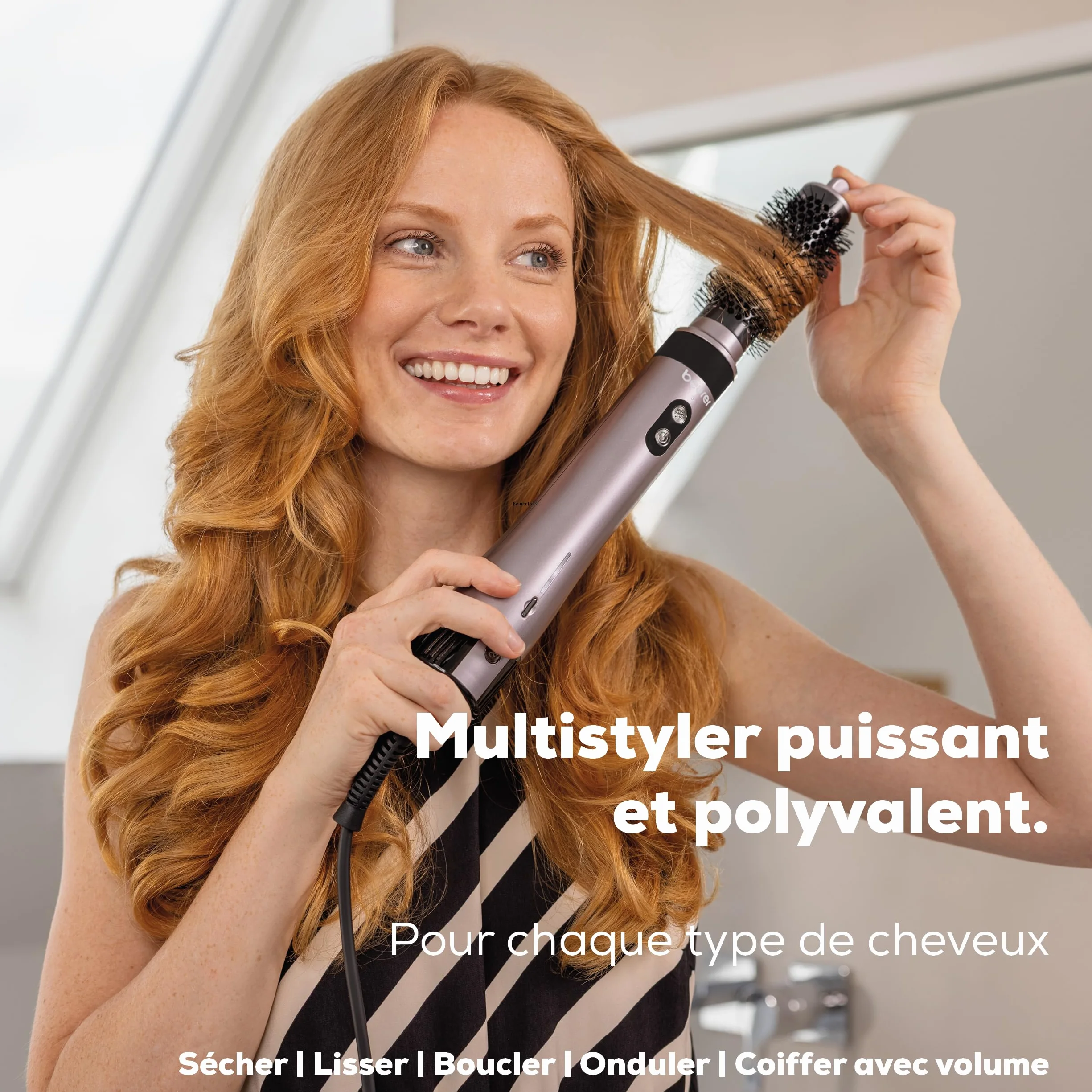 Beurer HT 110 Airstyler 5-en-1, Styler capillaire multifonction céramique-tourmaline, 5 embouts