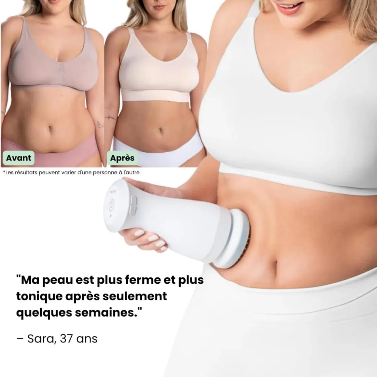 Sculpteur Pro Vulaura Anti Cellulite, Appareil de Massage Corps 3D à Oscillation avec 3 Pads, Masseur Beauté pour Abdomen Jambes Bras Fessiers Dos, Convient à un Usage Domestique