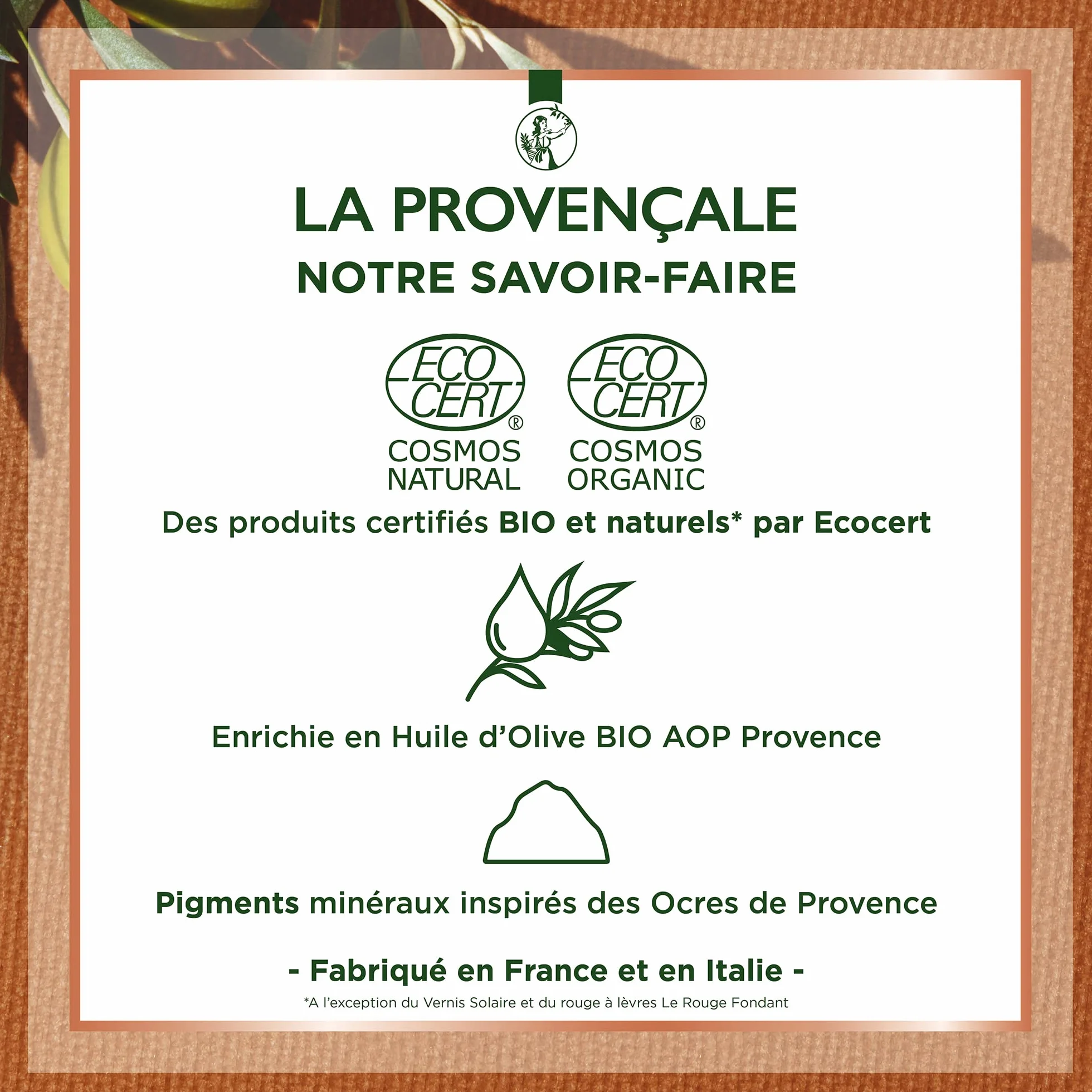 La Provençale Bio - Trousse Maquillage - 3 produits Bio & Naturel - Mascara, Rouge à Lèvres et Poudre Bonne mine