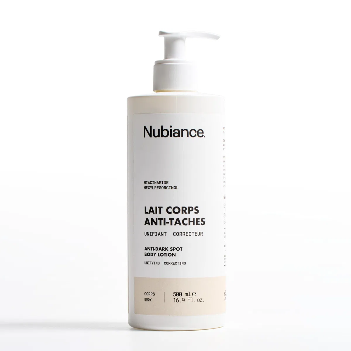 NUBIANCE Lait Corps Hydratant Éclaircissant Anti-Taches Karité 500 ml