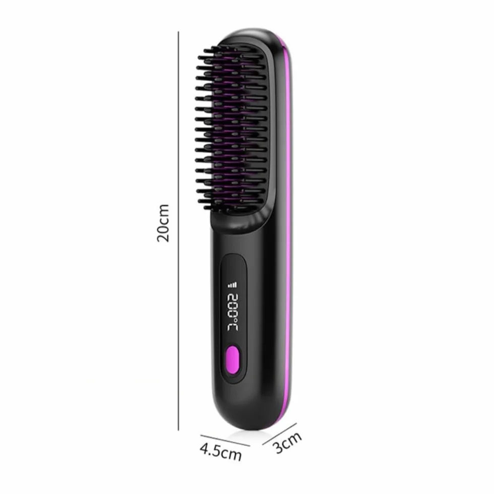 Cocoony Brosse Lissante Cheveux Courts Affichage LED Violet