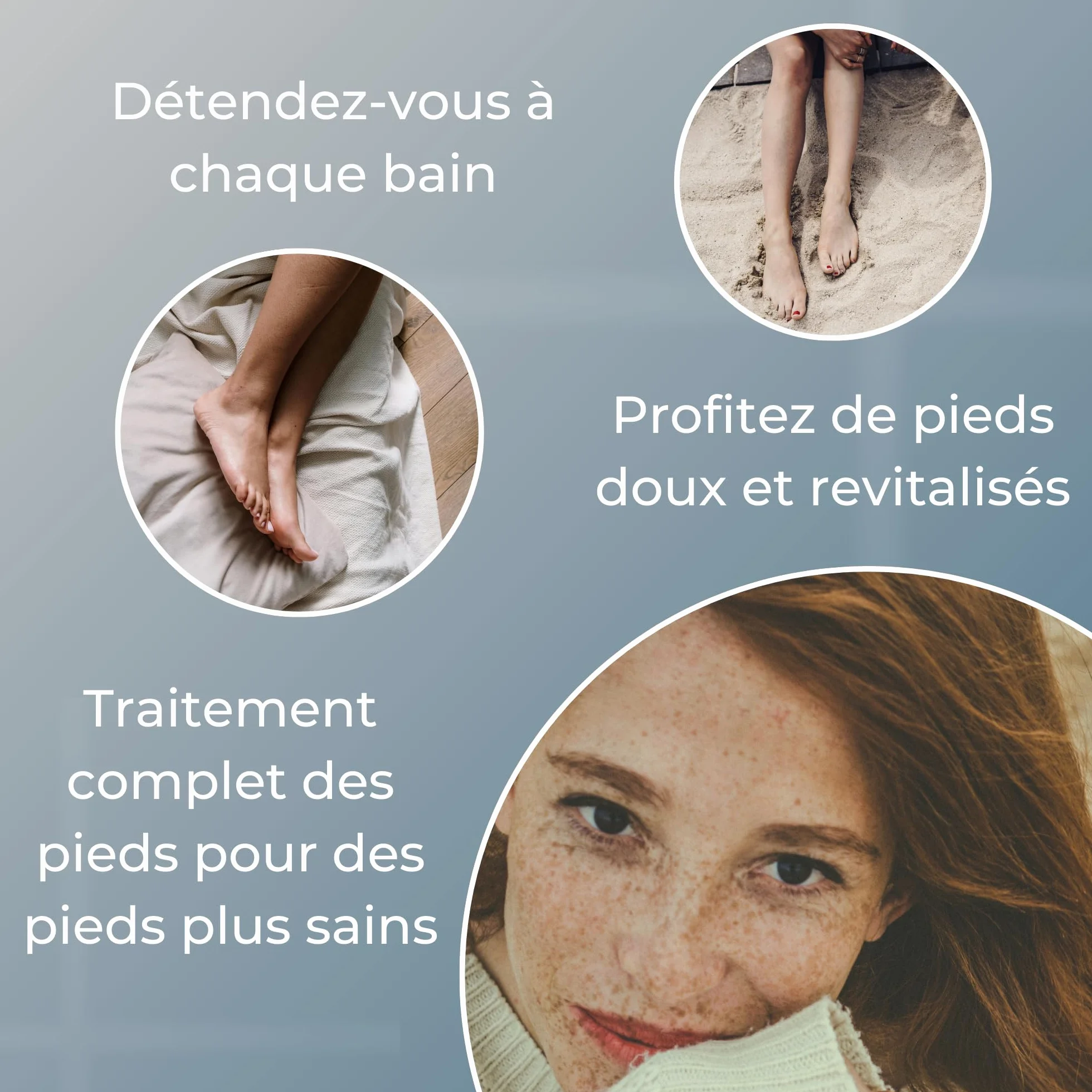 BIOpH+ Soin des pieds 500 g Bain de pieds antifongique Traitement pied d'athlète talons fendillés callosités