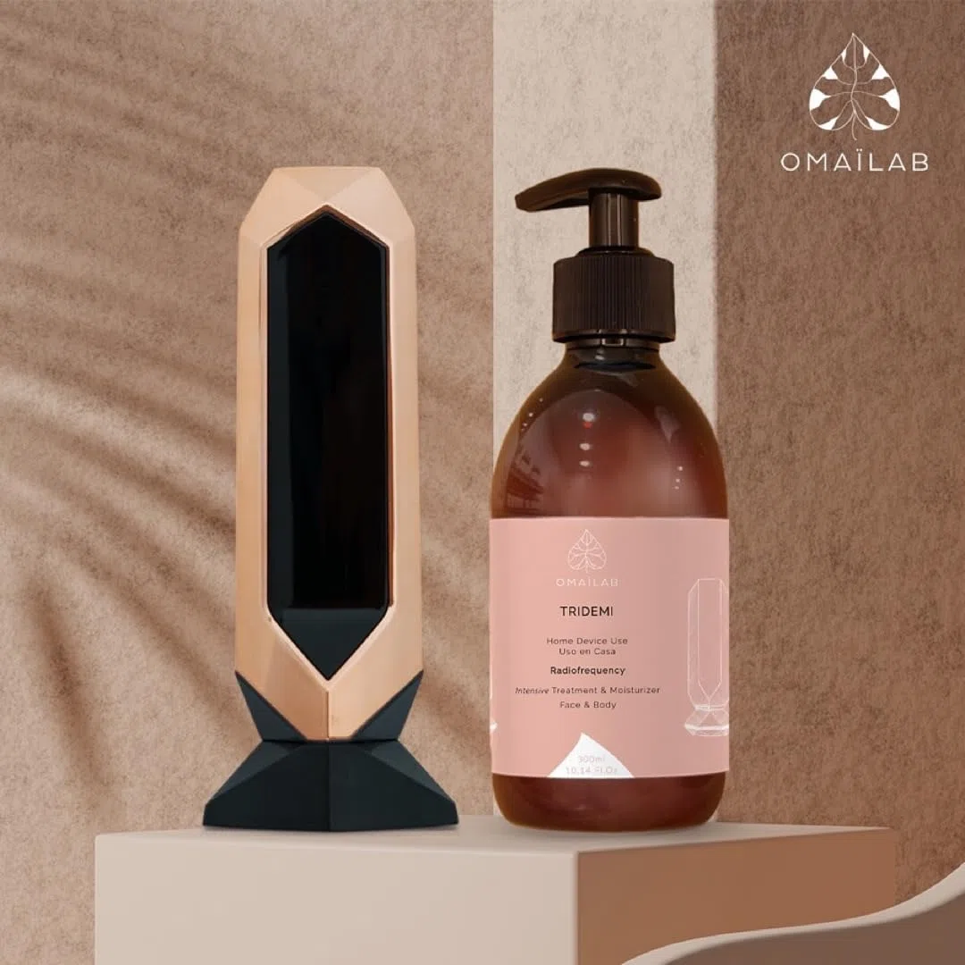 OMAILAB Tridemi Gel conducteur pour radiofréquence, compatible avec tripollar, Anlan, Current Body, traitement intensif visage et corps 300 ml