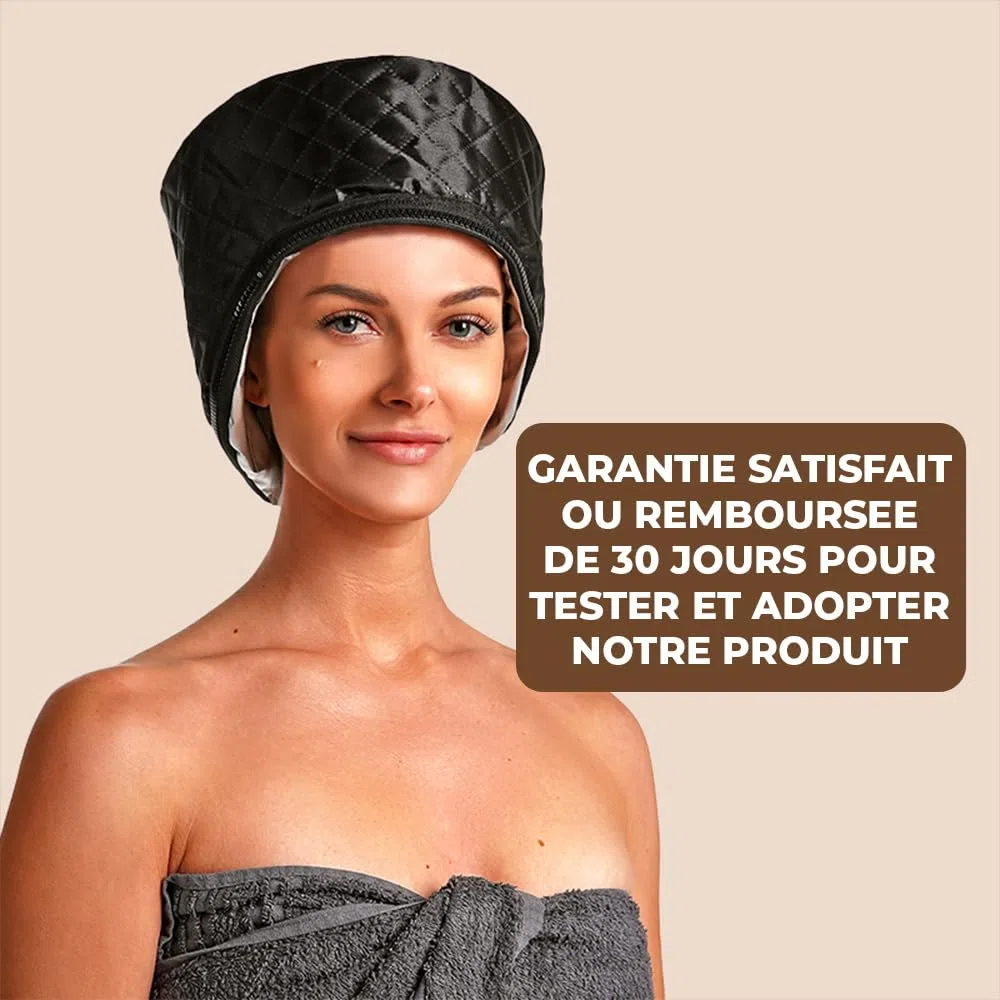 TAGUY | Casque chauffant cheveux | Gagnez du temps et prenez soin de vos cheveux n’importe où | Bonnet chauffant cheveux | Vos soins capillaires à la maison comme en voyage | Garantie 30 jours