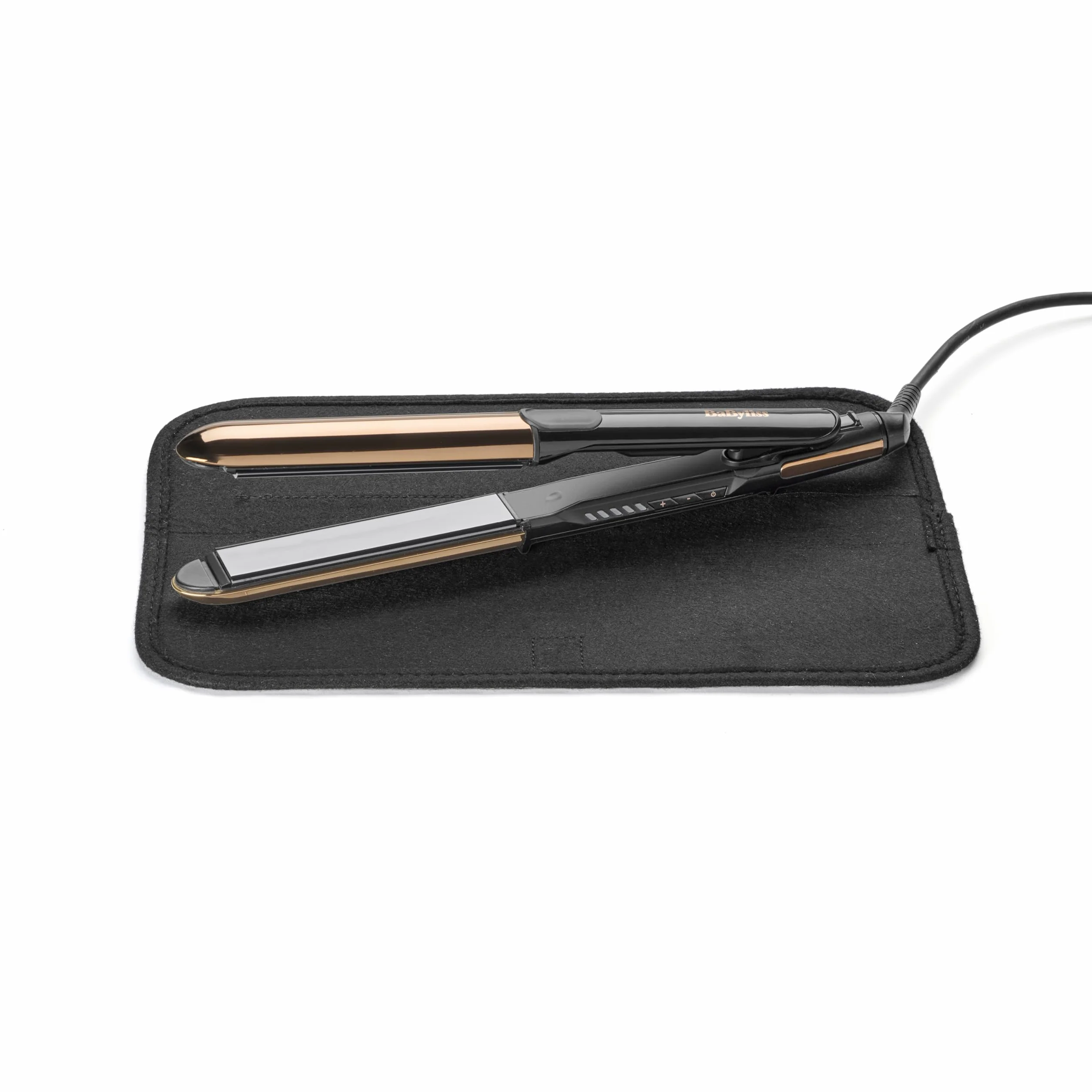 BaByliss Lisseur Cheveux Straight And Curl Brilliance ST482E Plaques titane Ionique Anti-Frisottis Chauffe rapide 15s 5 réglages 235°C