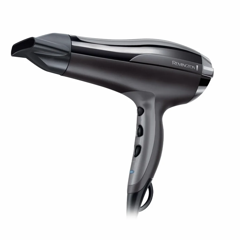 Remington Sèche-cheveux Ionique [Léger & Puissant] Pro-Air Turbo (2400W, Tourmaline Céramique,Séchage rapide, répartition uniforme de chaleur, 3 températures/2 vitesses,concentrateur+ diffuseur) D5220