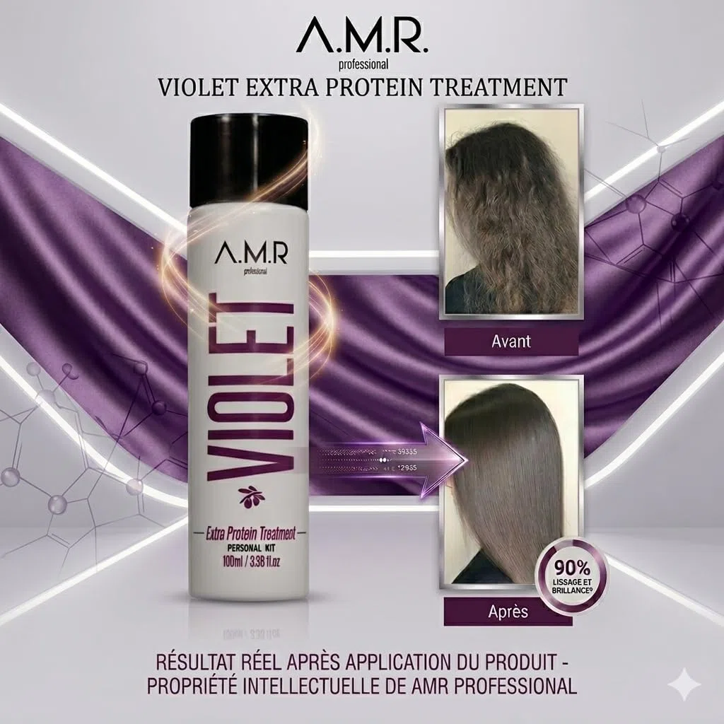 AMR Professional TRAITEMENT LISSAGE PROTEINE VIOLET SANS FORMOL 100 mL