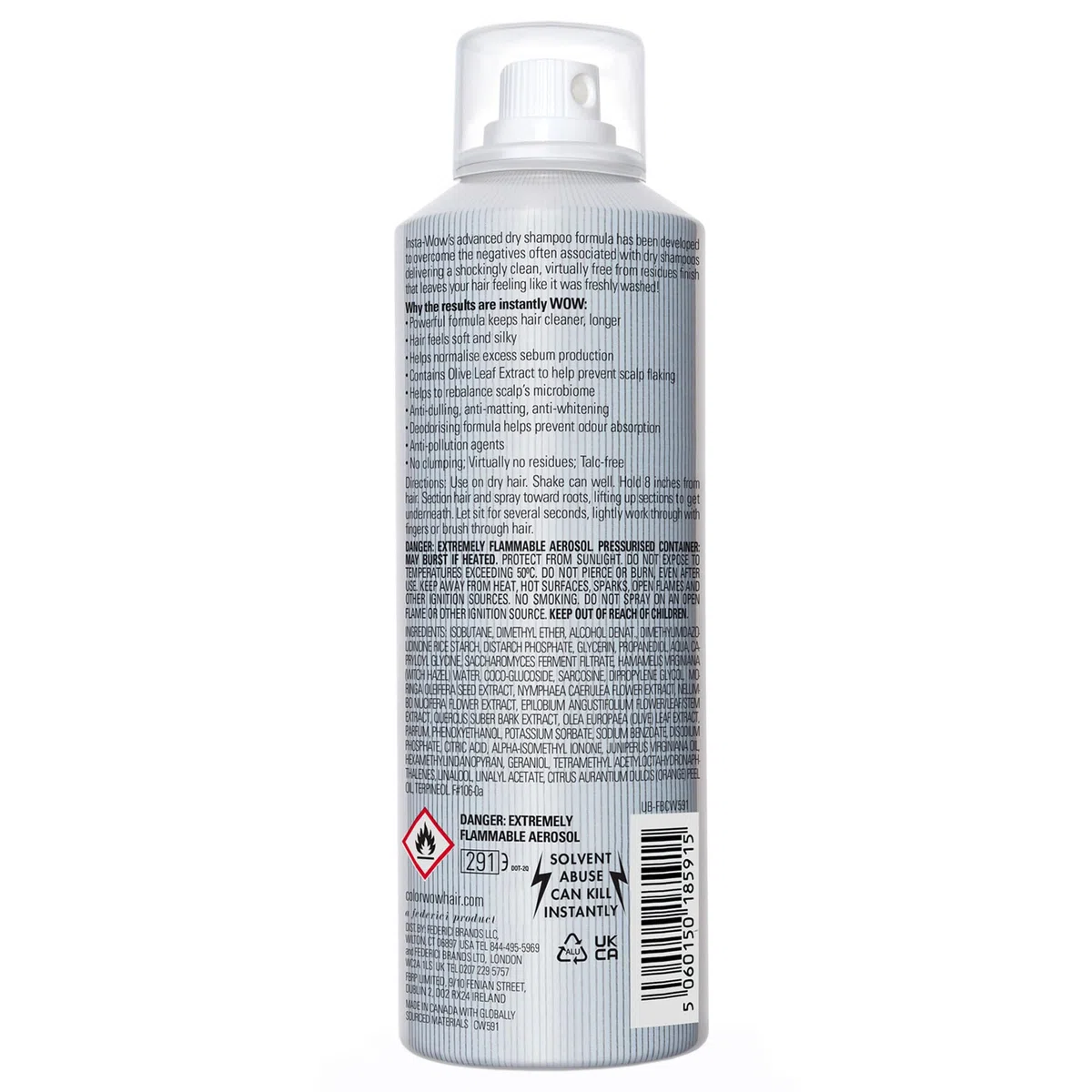 COLOR WOW - Shampoing Sec - Élimine 95% du Sébum - Protection Anti-Pollution & Anti-Odeurs - Sans Traces Blanches - Technologie Active Cleansing - Insta-Wow - 200 ml