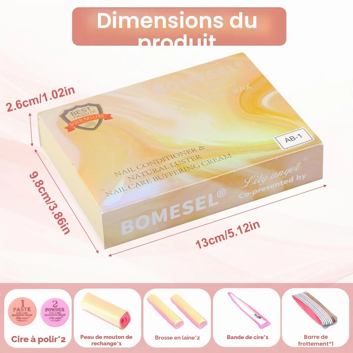 Kit Manucure Japonaise 13 Pièces – Professionnelle Kit Manucure pour Régénération des Ongles, Renforcement de la Plaque à Ongles, Traitement de Réparation