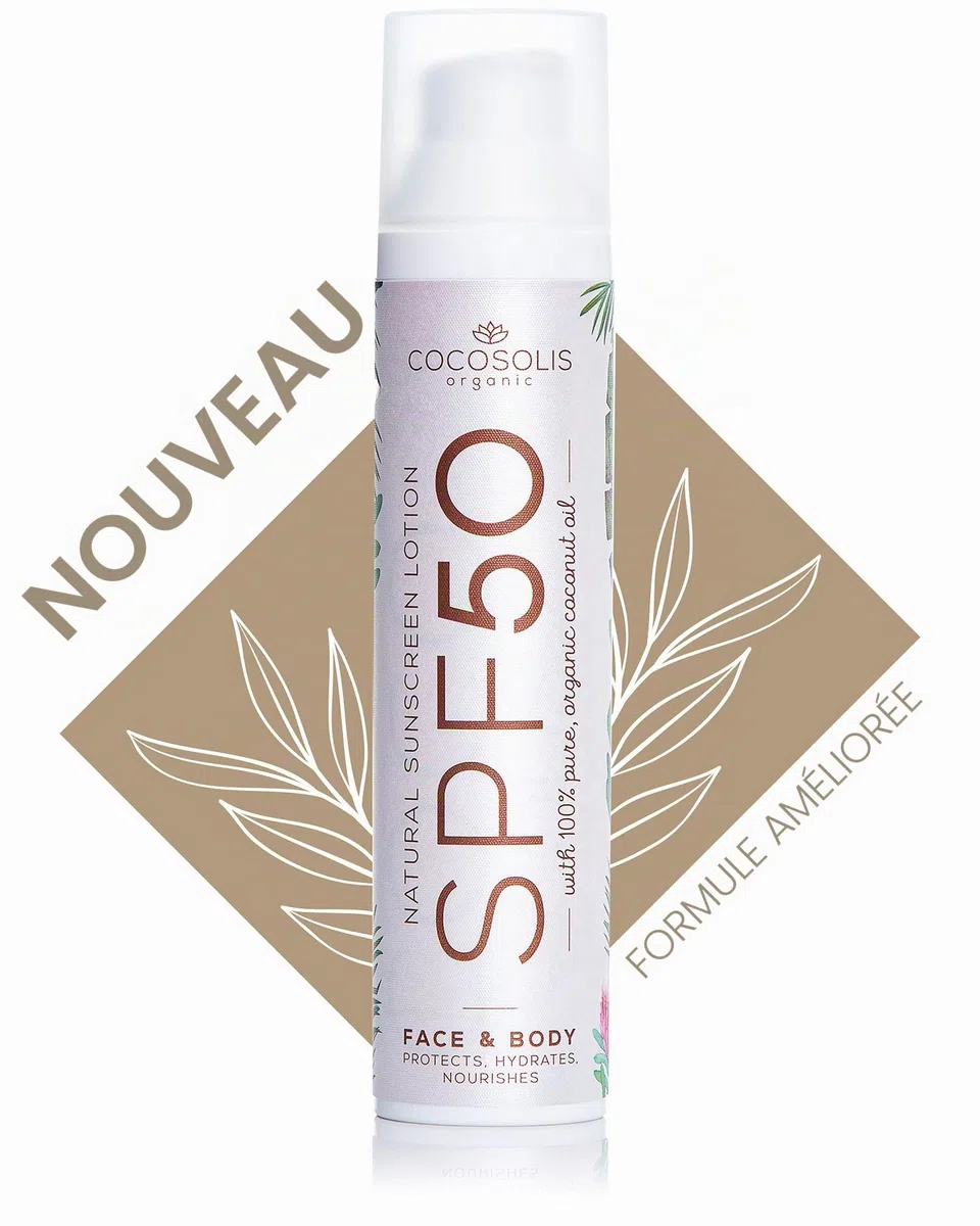 COCOSOLIS Crème solaire SPF 50 hydratante et protection solaire pour tous les types de peau, aux huiles bio | Protection solaire (100 ml)