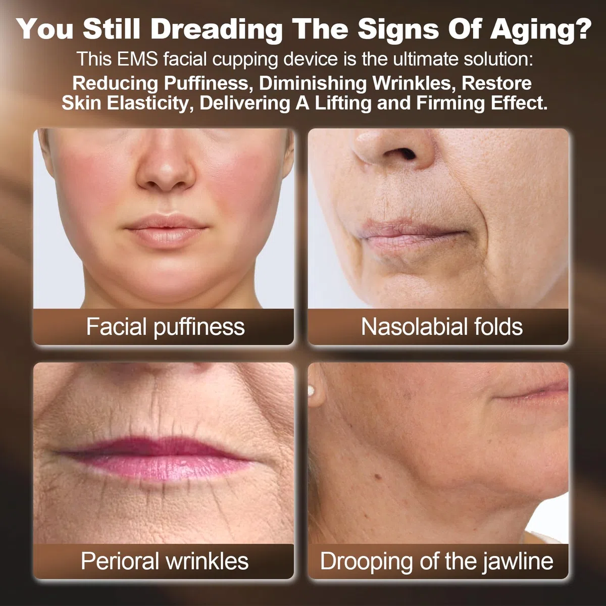 Ventouse Visage EMS, Ventouse + EMS Nouvelles Combinaisons, EMS 4 Forces Et Lumière, Ventouse Cellulite pour Eliminer L'œdème, Ventouse Visage Anti-Rides, Cupping Ventouse Raffermissement