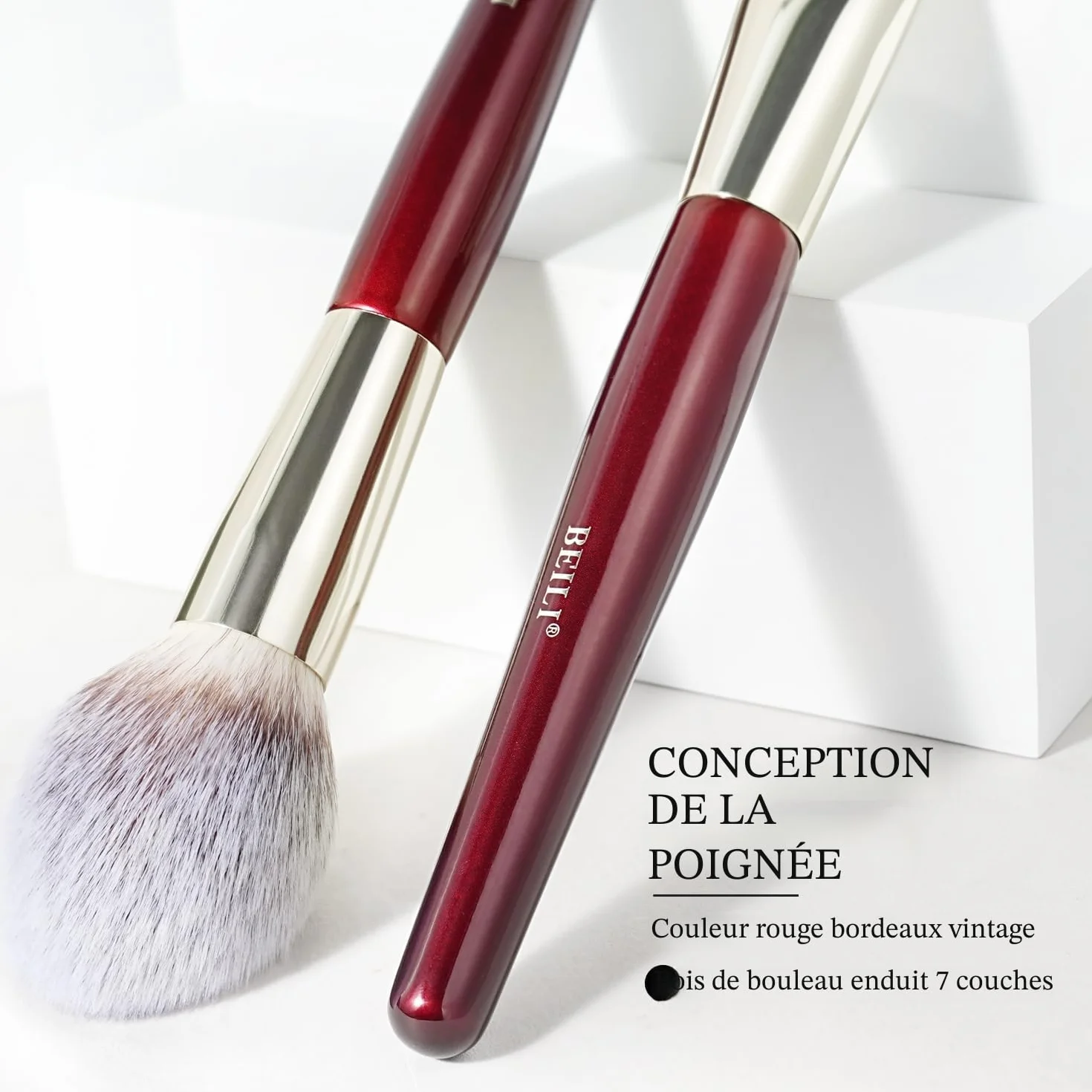 BEILI Zestaw Pędzli do Makijażu 15 sztuk Wegańskie Pędzle Kosmetyczne