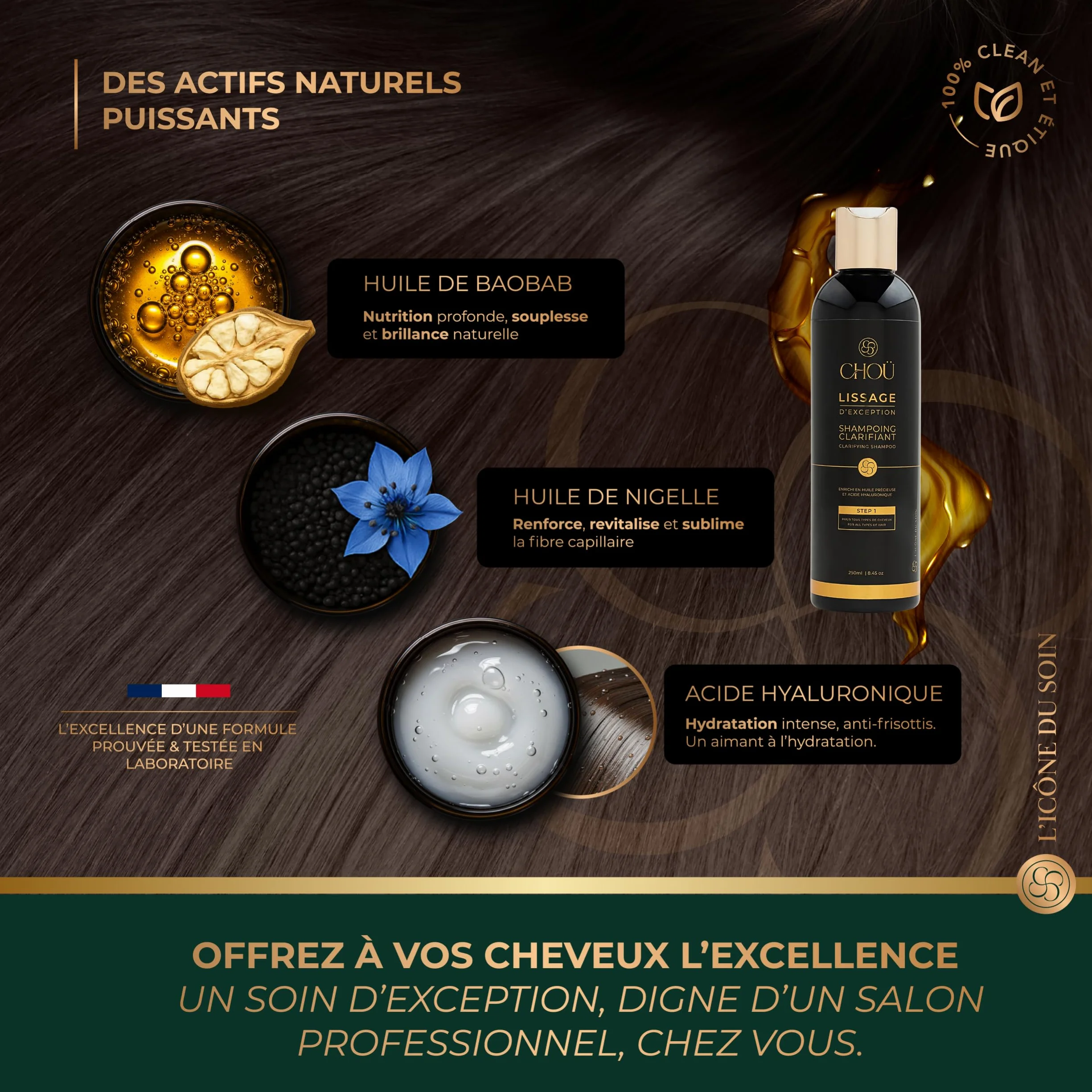 Kit professionnel lissage brésilien keratine premium 250ml sans formol 3-4 applications femmes enceintes enfants Fabriqué France