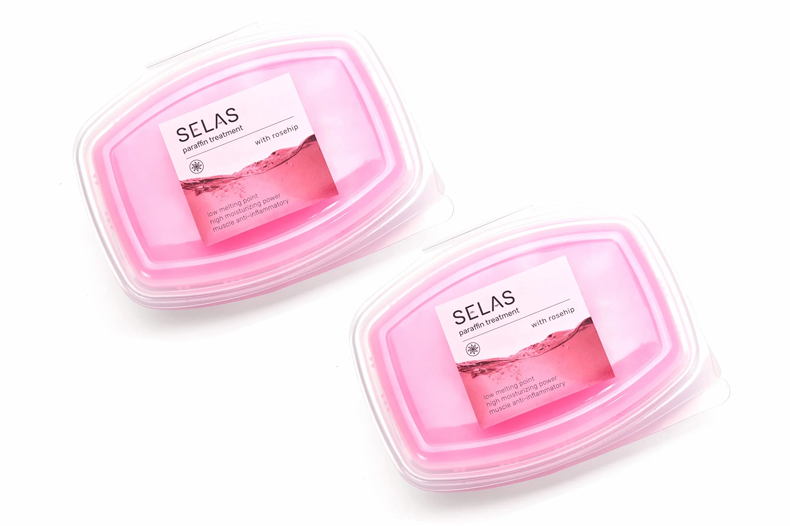 Paraffine de rose Mosqueta. Pack de 2.600 ml (980 g x 2 pièces) SELAS. Pour les traitements thérapeutiques et esthétiques des mains et des pieds.