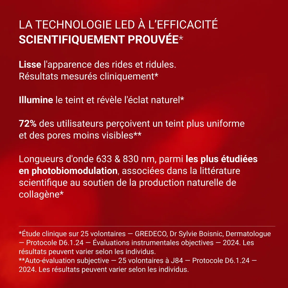 NOOANCE - Masque LED Anti-Âge “Le Professionnel” - 254 LEDs 633/830 nm – Photobiomodulation de haute performance - Rides, Fermeté, Éclat