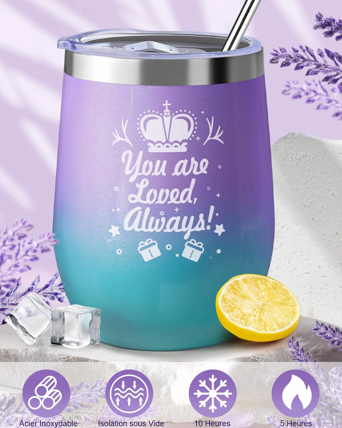 LIVEHITOP Coffret Cadeau Femme Personnalisé 7 Pièces Mug Isotherme