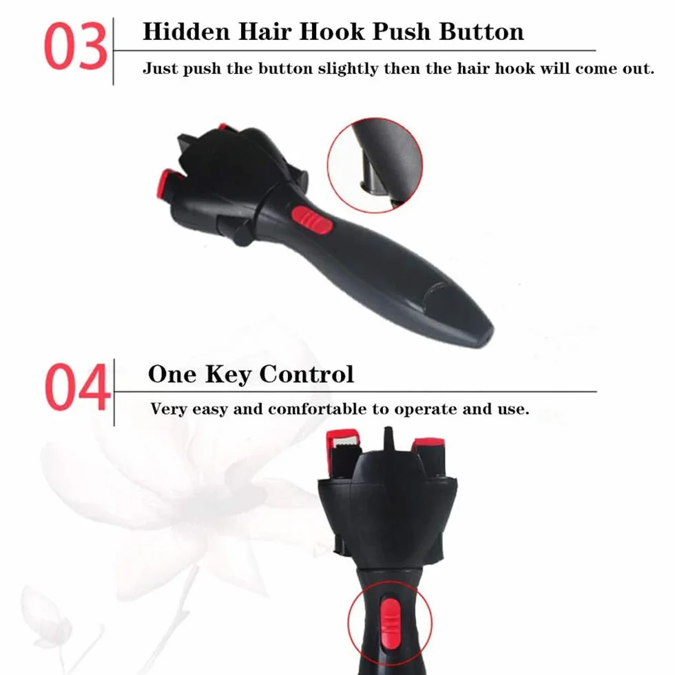Tresseur de Cheveux électrique Automatique Torsion Rapide Outil de Tressage Intelligent Bricolage Coiffure Magique