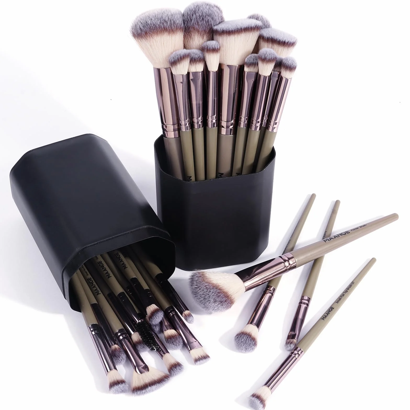 MAANGE Lot de 30 pinceaux de maquillage pour fond de teint, poudre et yeux