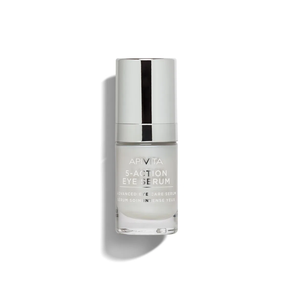 Apivita 5 Actions Sérum Soin Intensif Yeux 15ml - Enrichi en propolis et lys blanc - Combat les cernes, les poches sous les yeux, les ridules autour des yeux, les signes de fatigue
