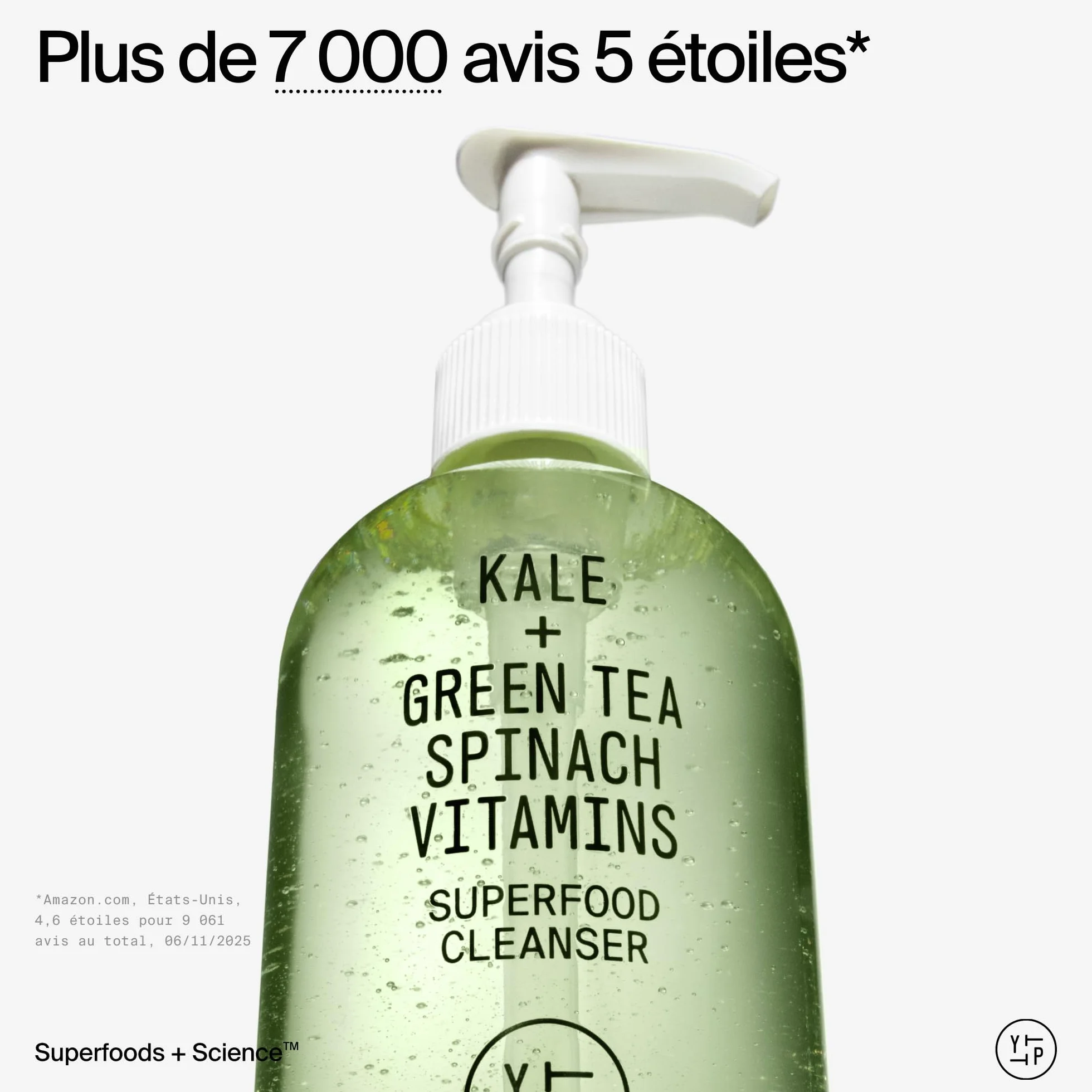 Youth To The People Superfood Cleanser, Nettoyant Visage Enrichi en Chou Kale, Thé Vert & Épinards, pH Équilibré