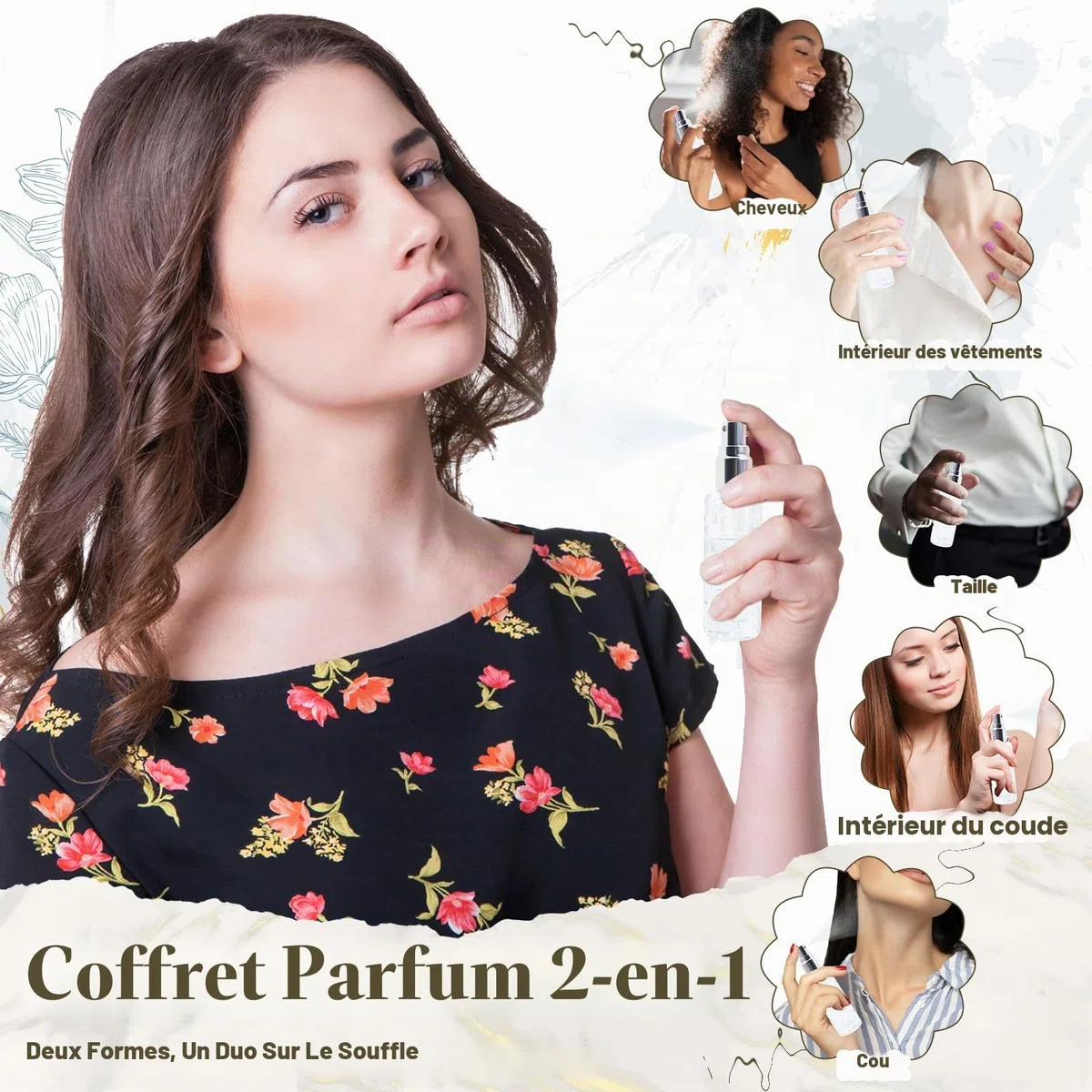 JUYRLE Kit de fabrication de parfum à faire soi-même, kit de bricolage créatif pour adultes, avec huile essentielle, mini parfums avec petit flacon pulvérisateur, cadeau pour femme/enfant