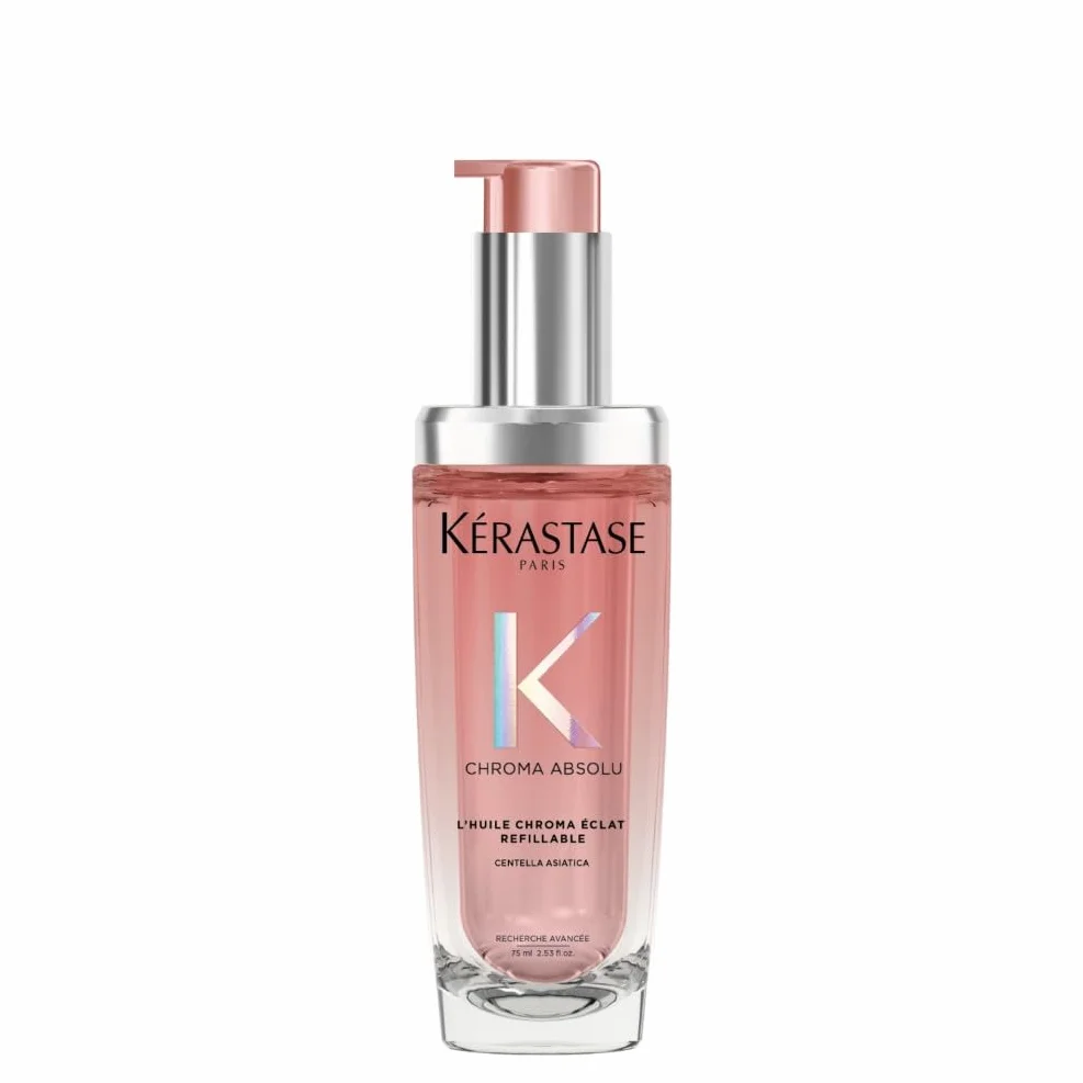 KÉRASTASE Chroma Absolu L'Huile Chroma Éclat Rechargeable Huile Capillaire Brillance Multi-Usage Soin Thermo-Protecteur Sans Rinçage Cheveux Colorés