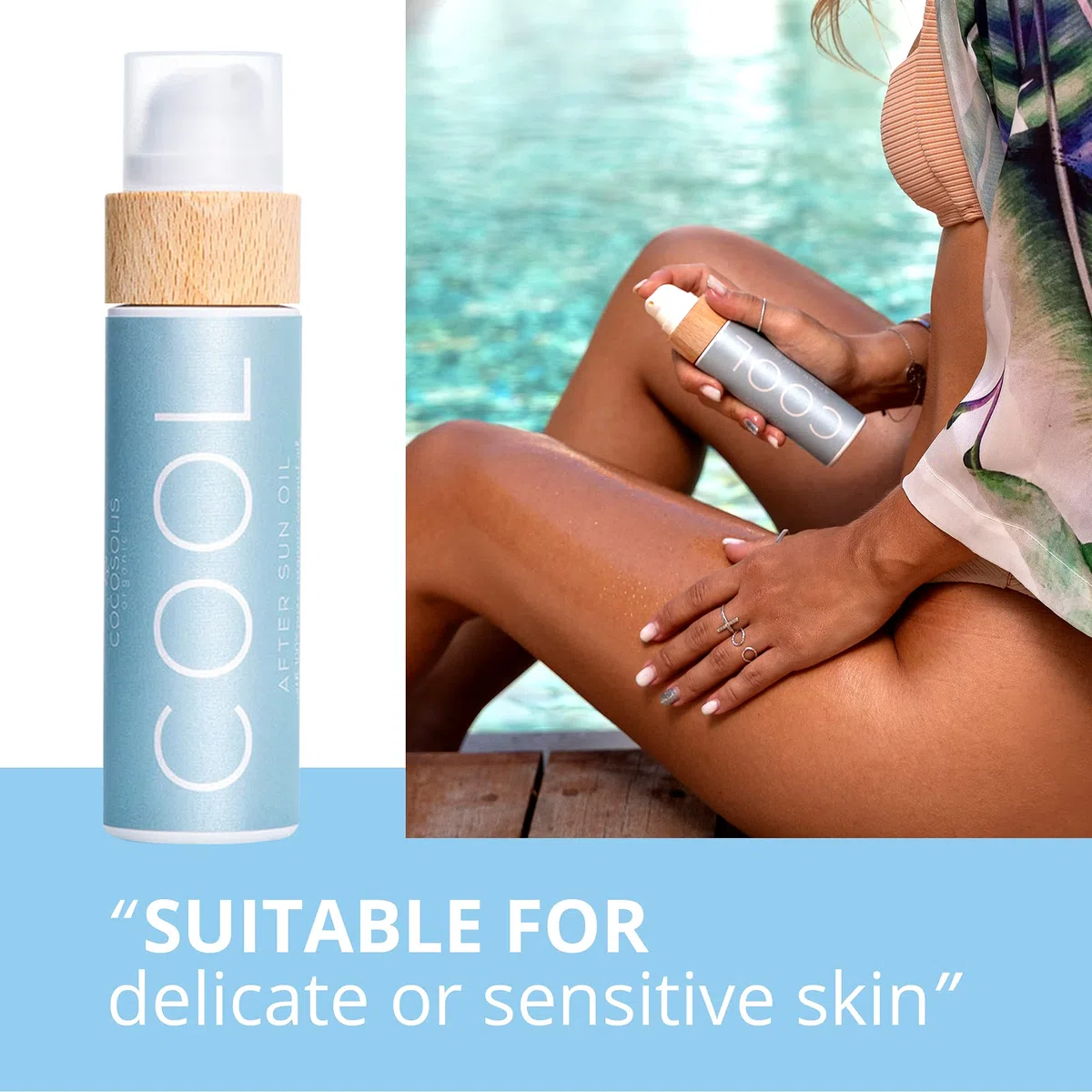 COCOSOLIS COOL Huile après-soleil à l'huile de coco hydratante corps visage bio