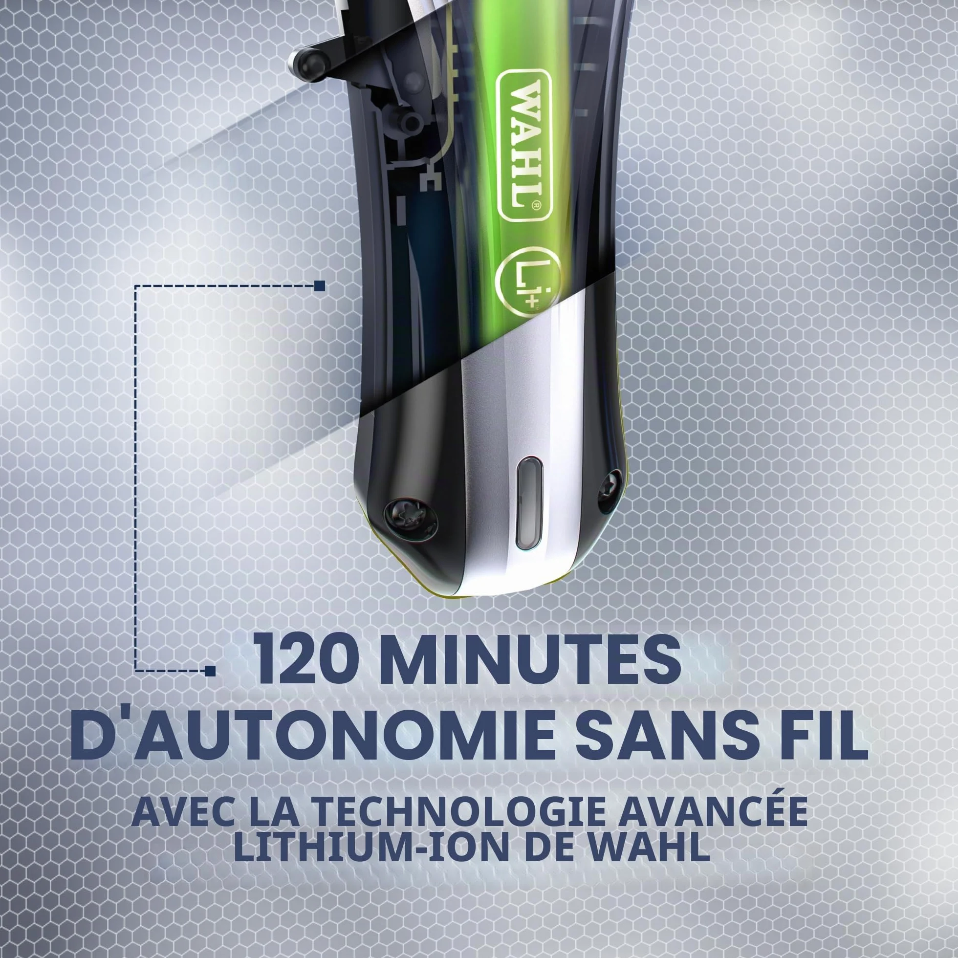 Wahl Rapid Clip Tondeuse Homme Rechargeable Lithium-Ion Sans Fil Professionnelle