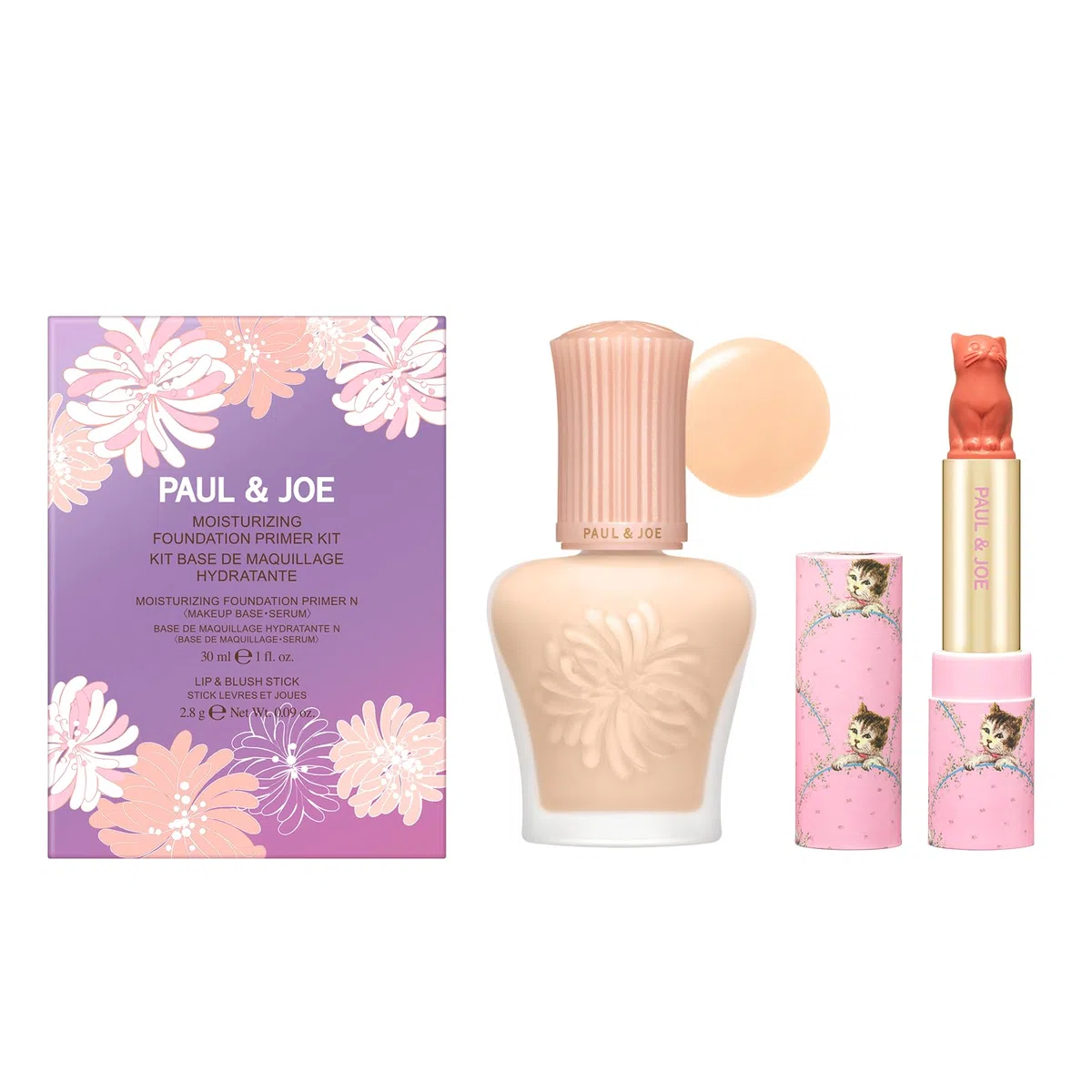 PAUL & JOE Kit Base de Maquillage Hydratante 01 (Avec Stick Lèvres & Joues)