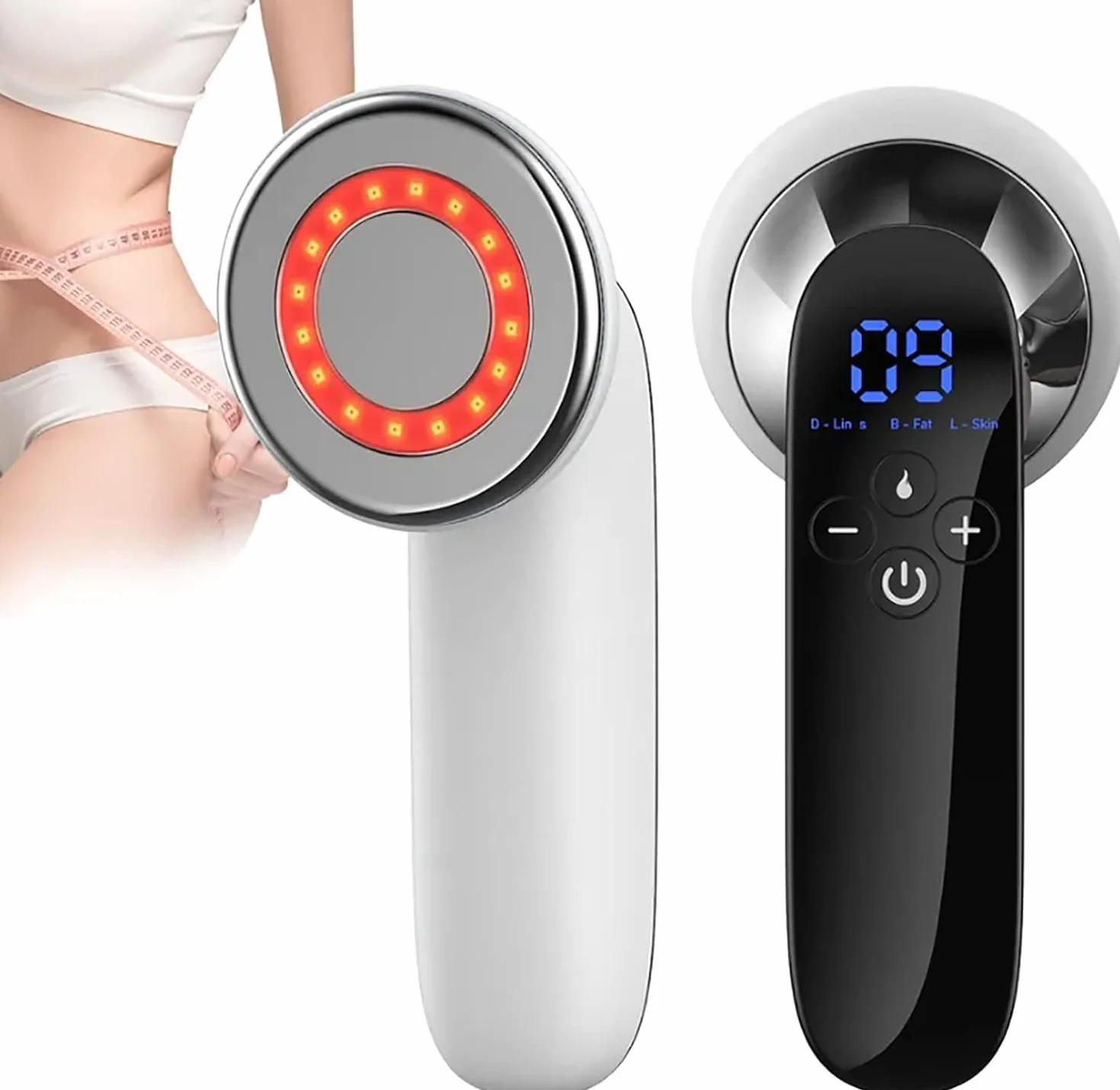 Appareil De Massage Anti-Cellulite Portatif, Machine De Sculpture Corporelle Professionnelle, 3 Modes Et 10 Intensités Réglables, pour La Graisse du Ventre, La Taille, Les Bras Et Les Jambes