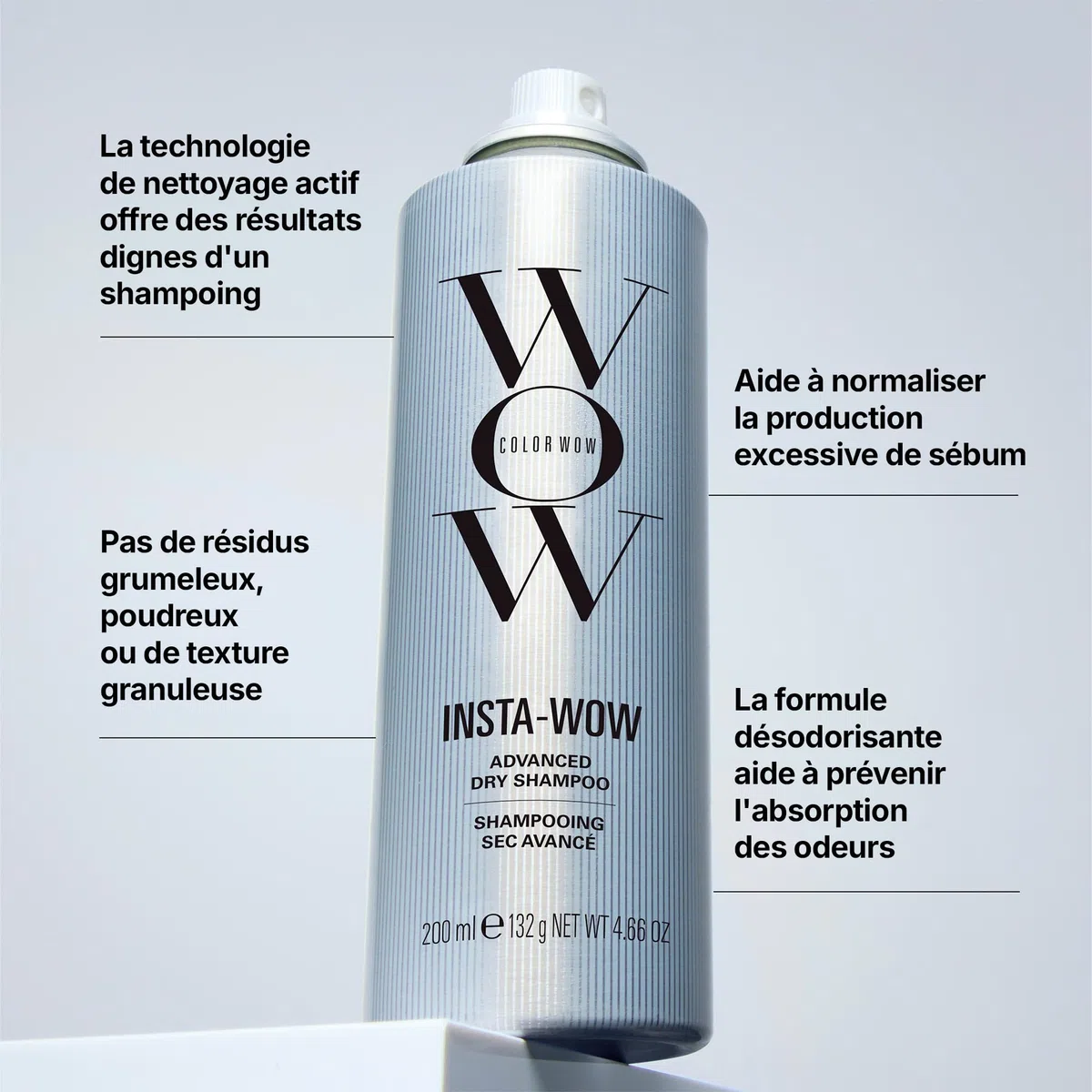 COLOR WOW - Shampoing Sec - Élimine 95% du Sébum - Protection Anti-Pollution & Anti-Odeurs - Sans Traces Blanches - Technologie Active Cleansing - Insta-Wow - 200 ml