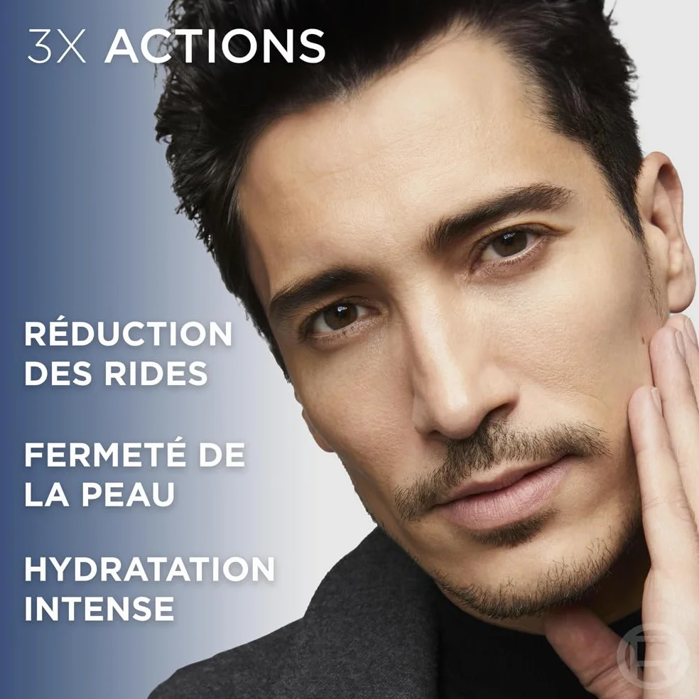 L'Oréal Men Expert Trousse Routine Experte Homme Soins Visage Revitalisant Anti-Âge Acide Hyaluronique Power Age 3 Produits