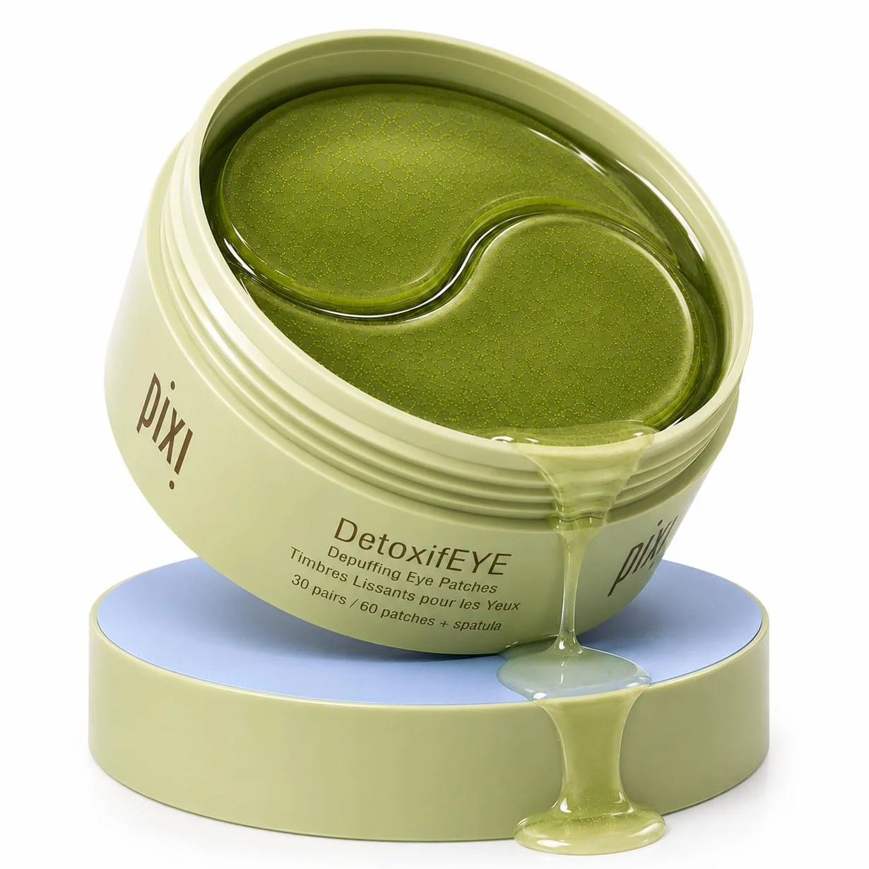 Pixi Beauty DetoxifEYE Eye Patches à l’Acide Hyaluronique, Caféine, Concombre et Or – 30 Paires