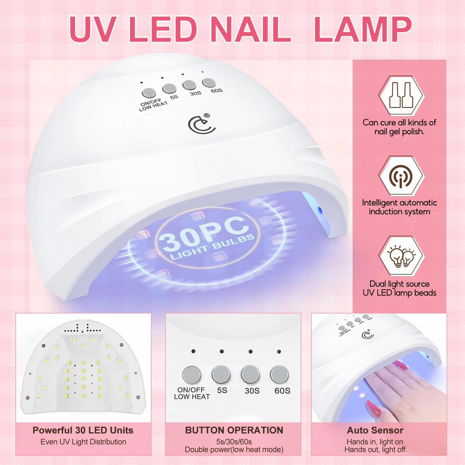 PEACECOLOR Kit Vernis Semi Permanent Complet 35 Couleurs avec Lampe UV LED et Ponceuse pour Ongles
