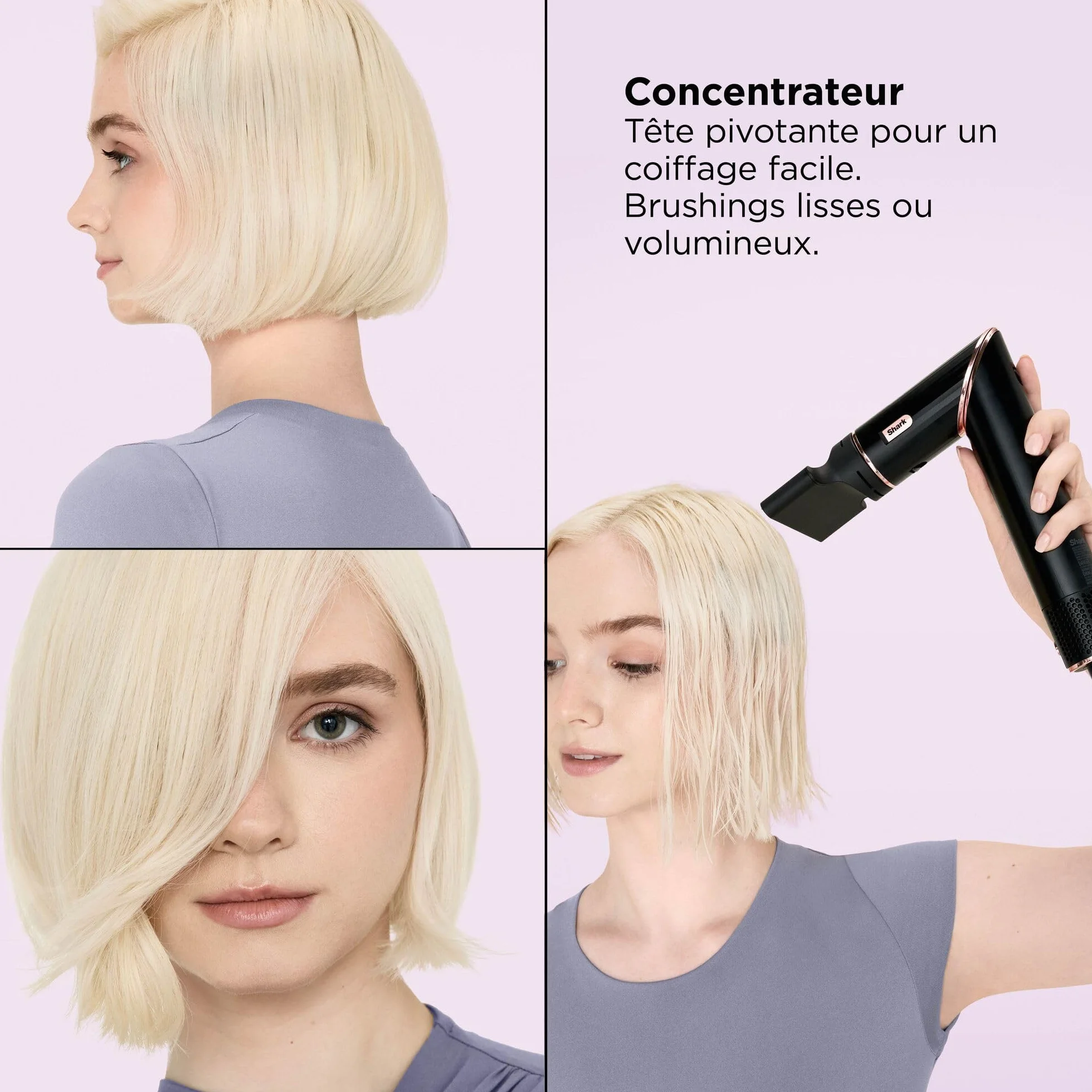 Shark FlexStyle Air Styler Sèche-cheveux Boucleurs Auto-Wrap Brosse Ovale Concentrateur