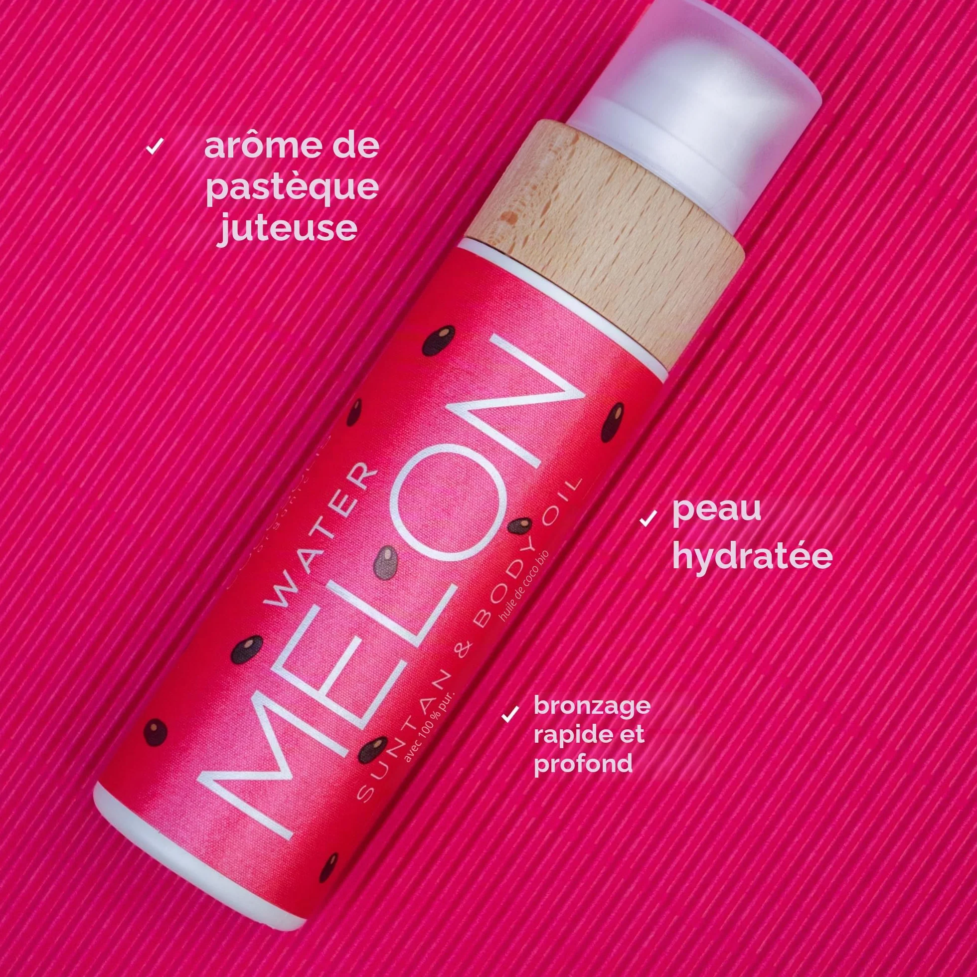 COCOSOLIS Watermelon Accélérateur de bronzage Huile bio Vitamine E pour bronzage intense rapide