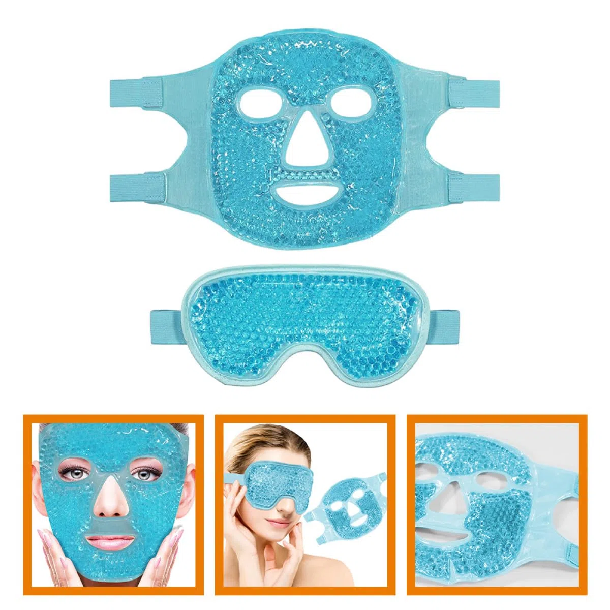 LABRIMP Masque Visage Froid Réutilisable Gel pour Yeux Fatigue Oculaire Masque Beauté Femmes Enflure et Détente