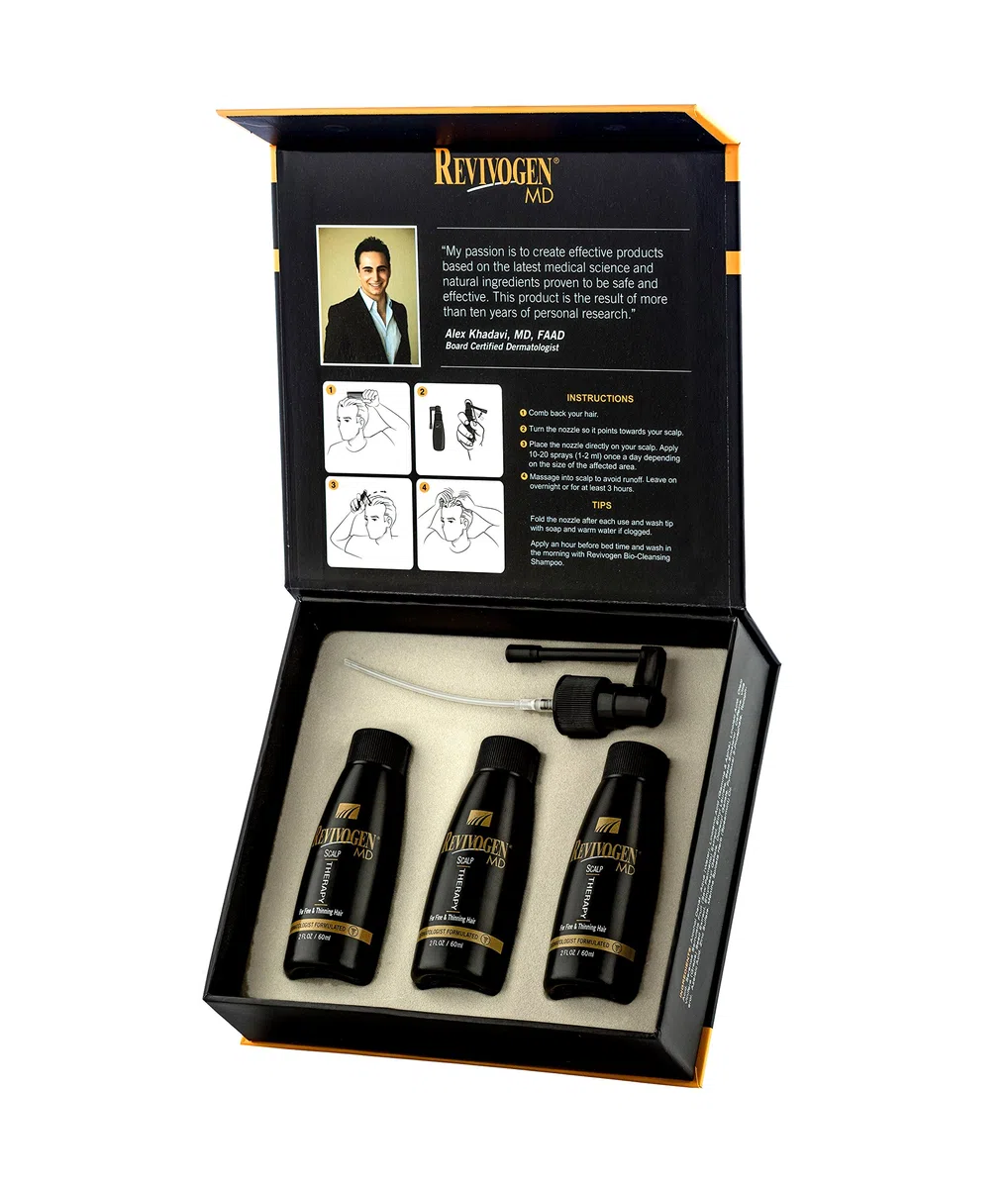 REVIVOGEN MD Scalp Therapy Solution naturelle contre la perte de cheveux pour cheveux fins