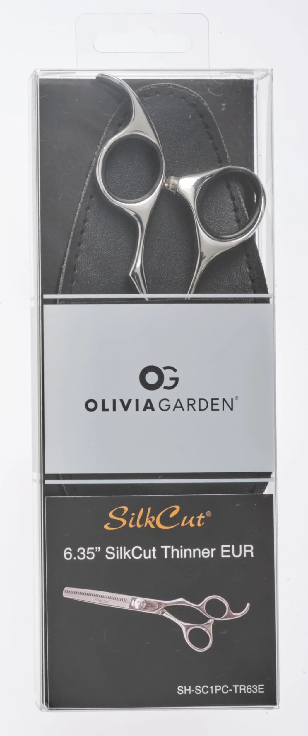 Olivia Garden SilkCut Effileur, Européen, Taille 6", 35 Dents - Puissantes Lames Convexes, Fait-Main avec de l'Acier Japonais, Dans une Pochette
