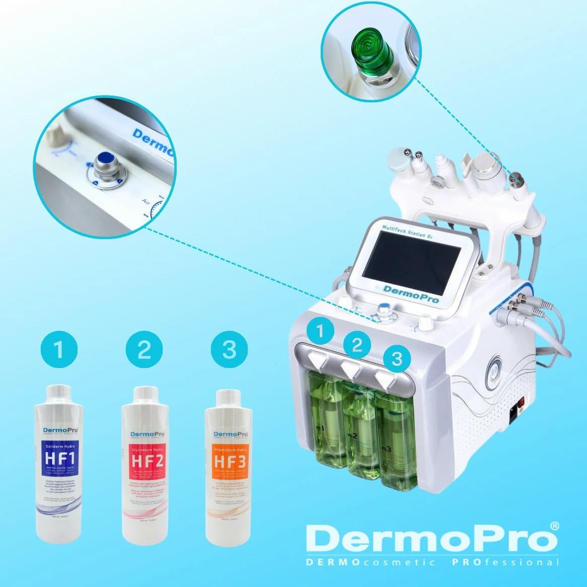 DermoPro Anti-âge Solution Hydro Aqua Peeling HF1+HF2+HF3