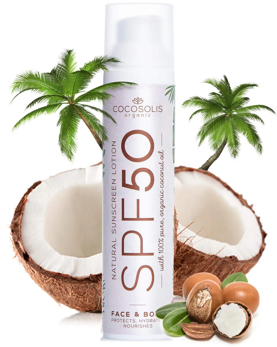 COCOSOLIS Crème solaire SPF 50 hydratante et protection solaire pour tous les types de peau, aux huiles bio | Protection solaire (100 ml)